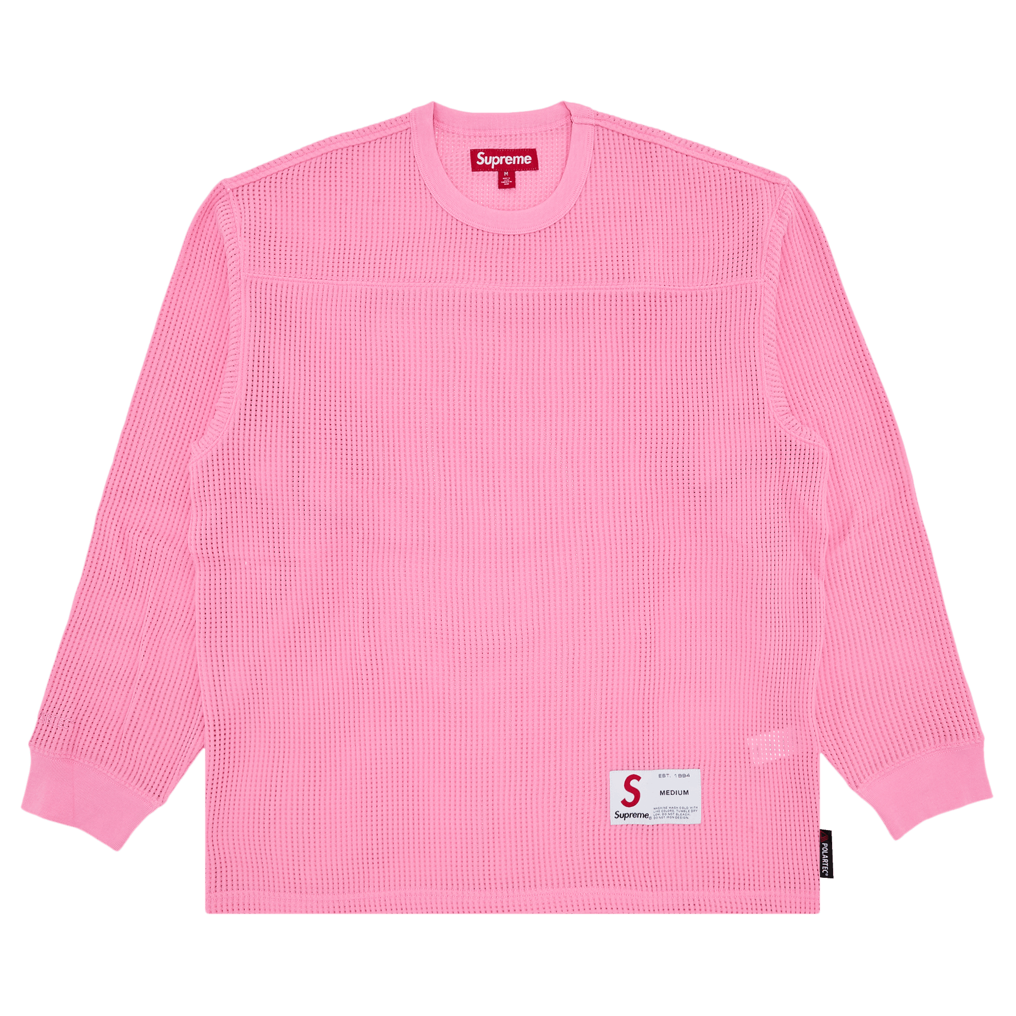 Supreme Polartec Mesh Long-Sleeve Football Top 'Pink'