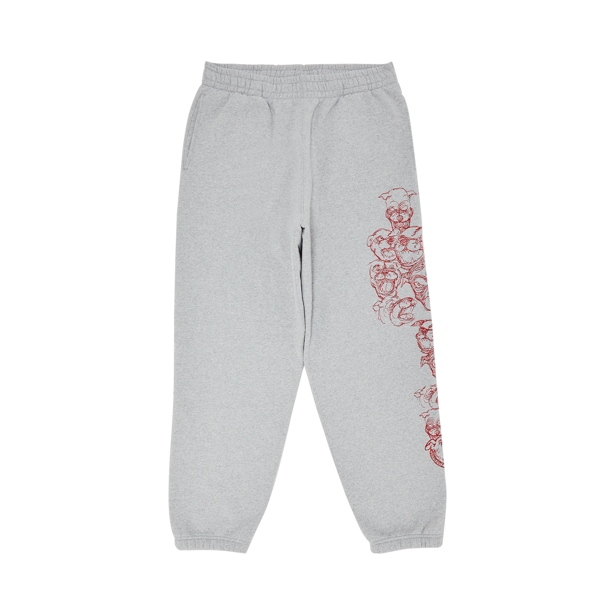 Supreme Pitbulls Embroidered Sweatpant 'Heather Grey'