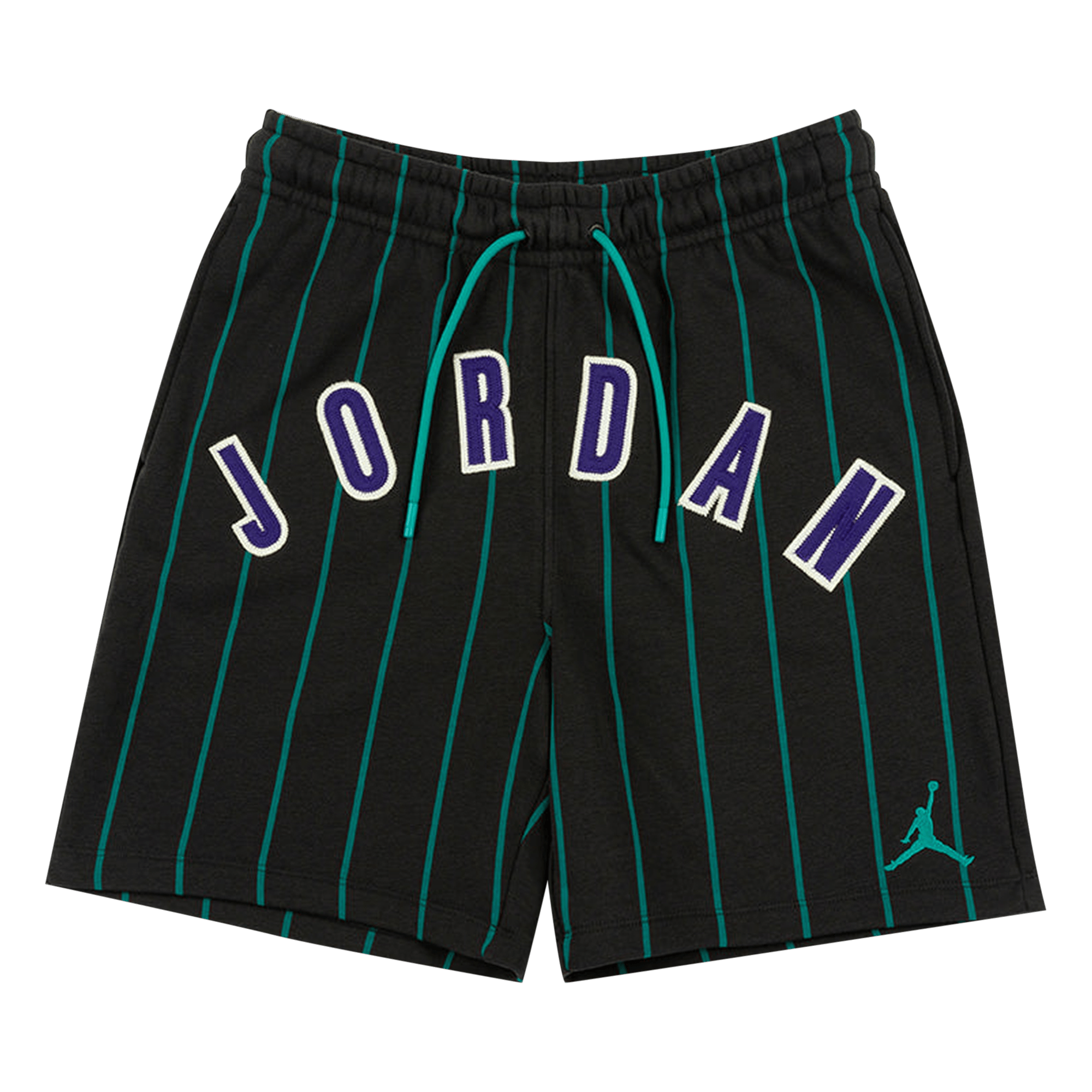 Air Jordan Brooklyn Fleece Striped Diamond Short 'Off Black/New Emerald'