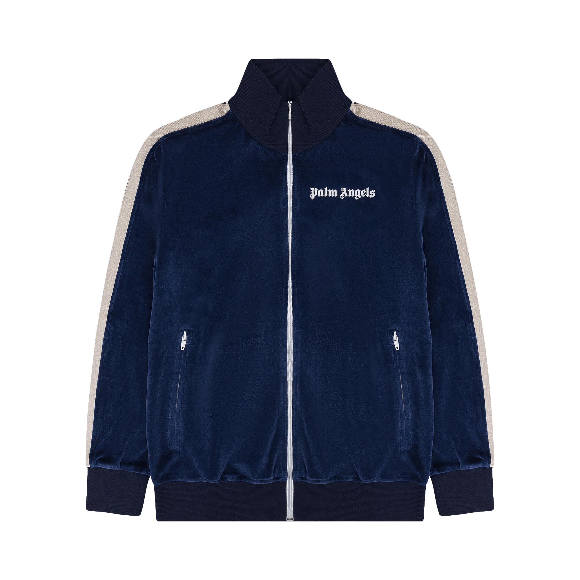 Palm Angels Velor Track Jacket 'Navy'