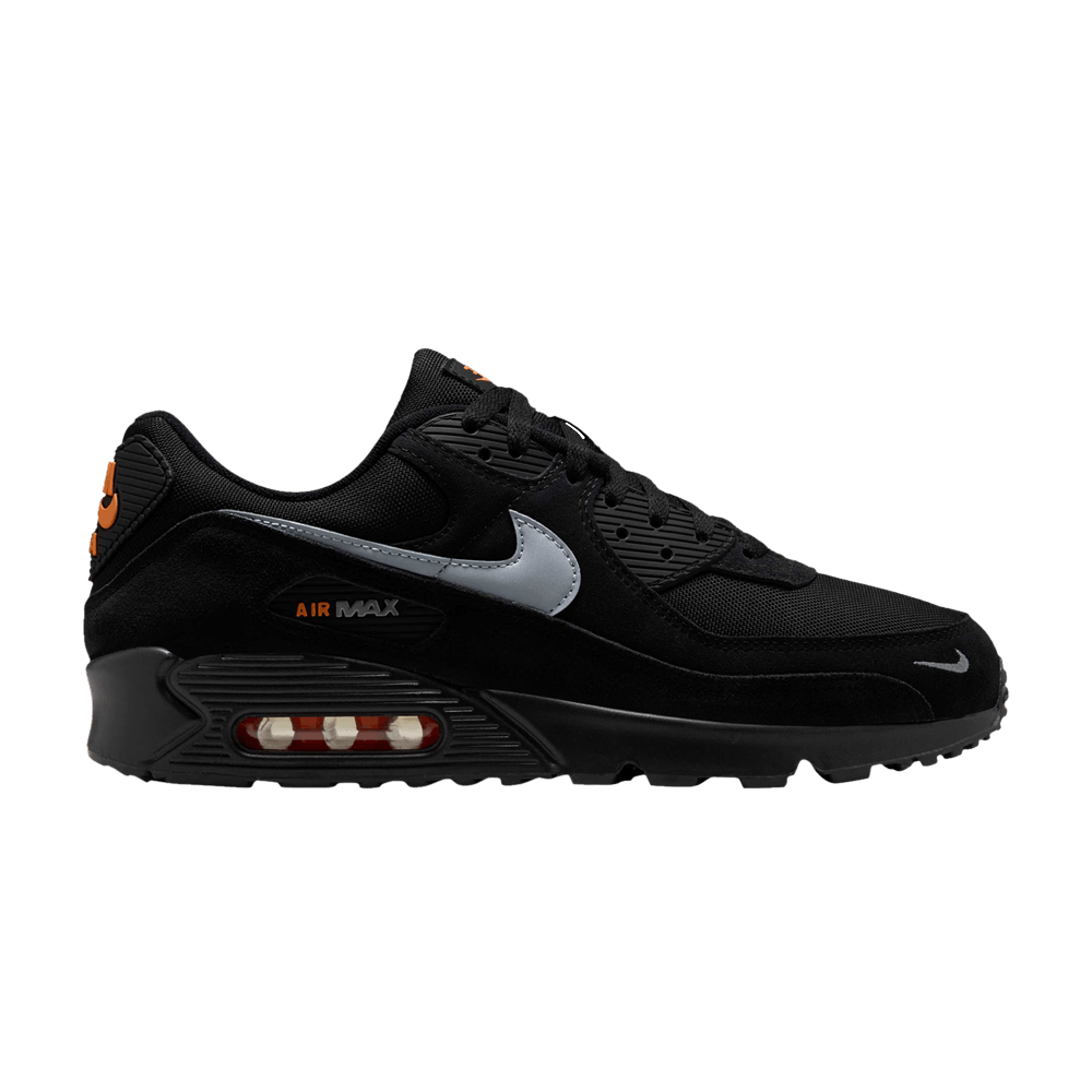 Nike Air Max 90 'Black Metallic Cool Grey Orange'