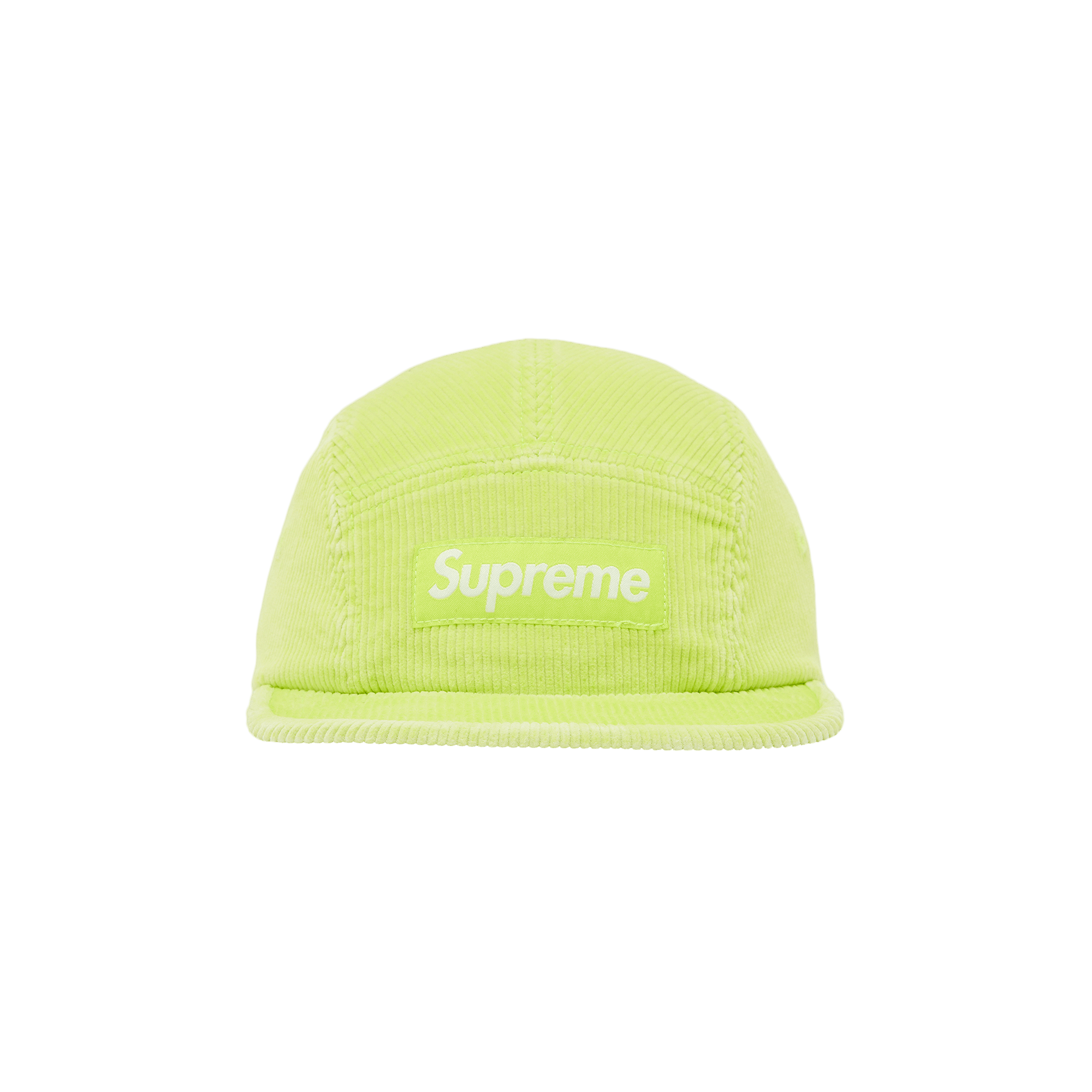 Supreme Corduroy Camp Cap 'Neon Yellow'
