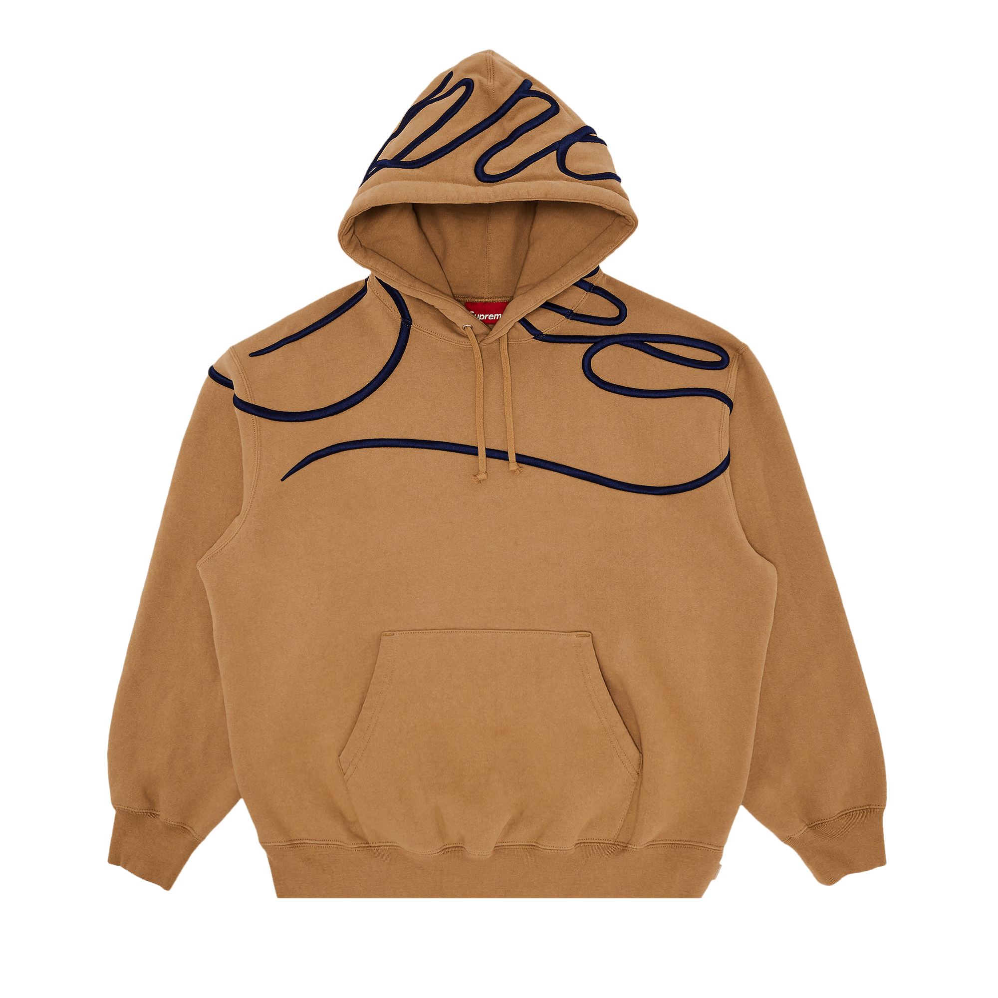 Supreme Shoulder Script Hooded Sweatshirt 'Light Tan'