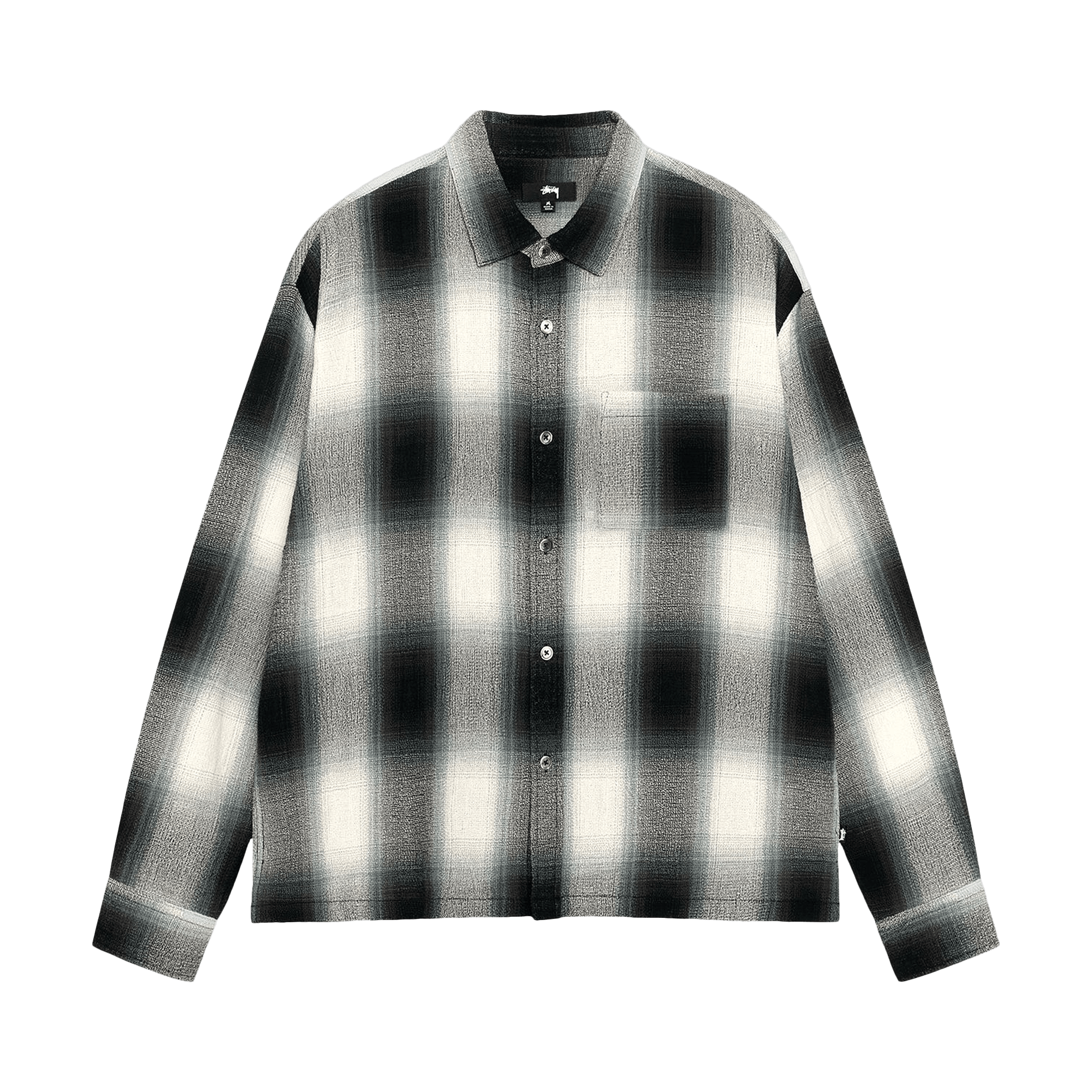 Stussy Loose Weave Plaid Shirt 'Grey'