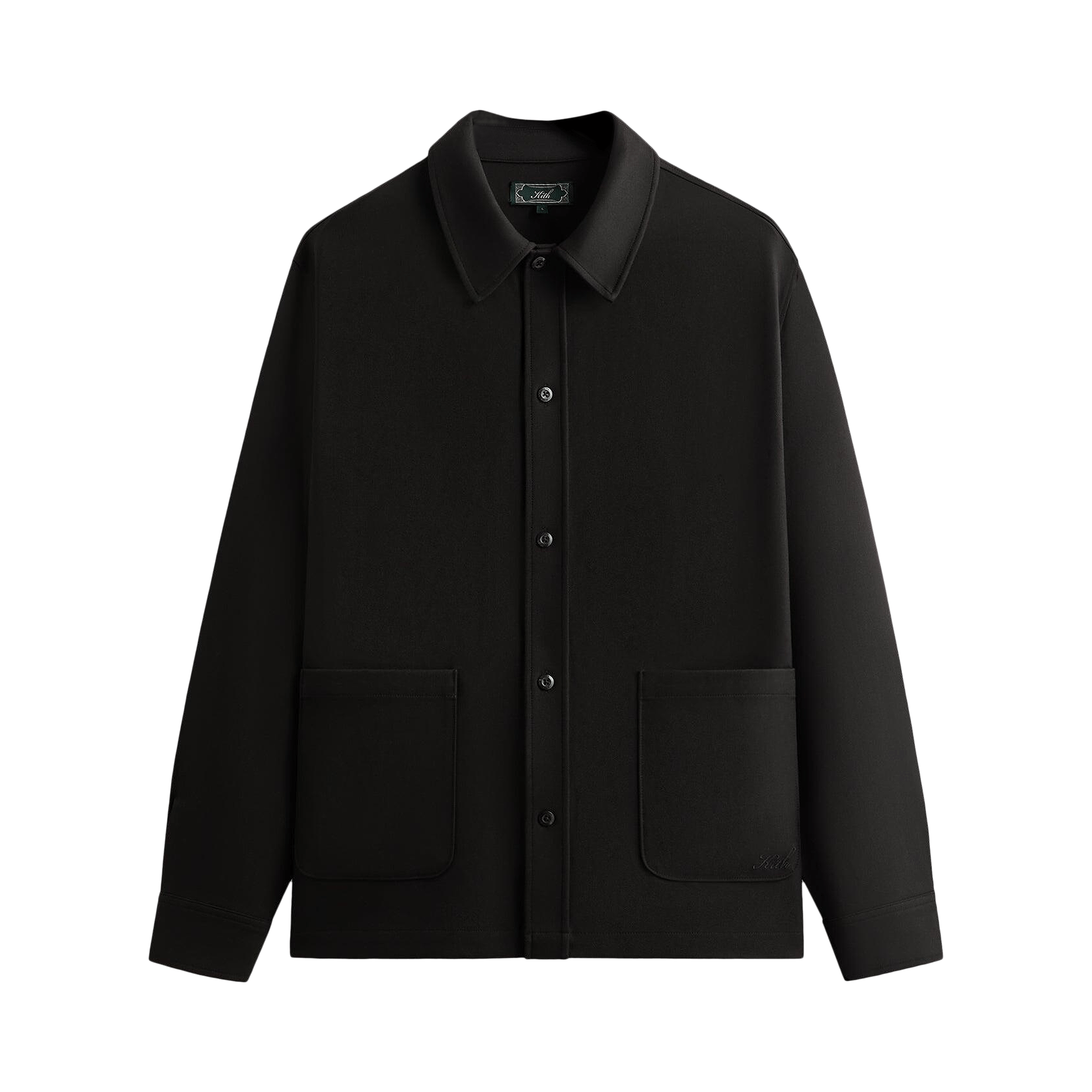Kith Double Weave Boxy Collared Overshirt 'Black'