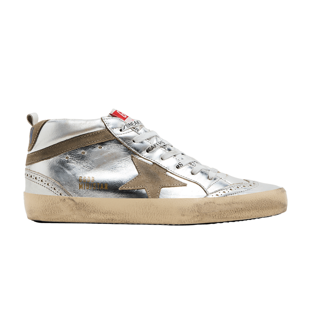 Golden Goose Wmns Mid Star 'Silver Laminated'