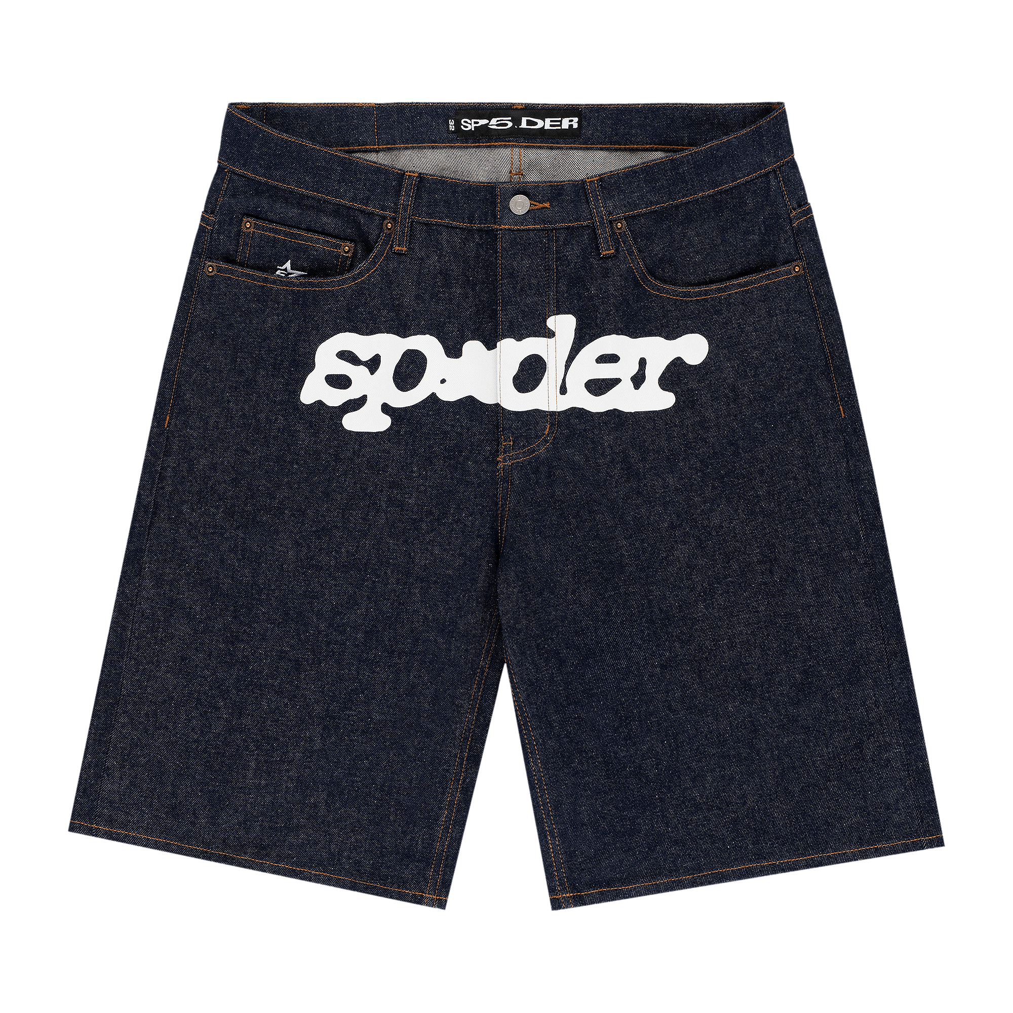 Sp5der V3 Logo Denim Short 'Indigo Denim'