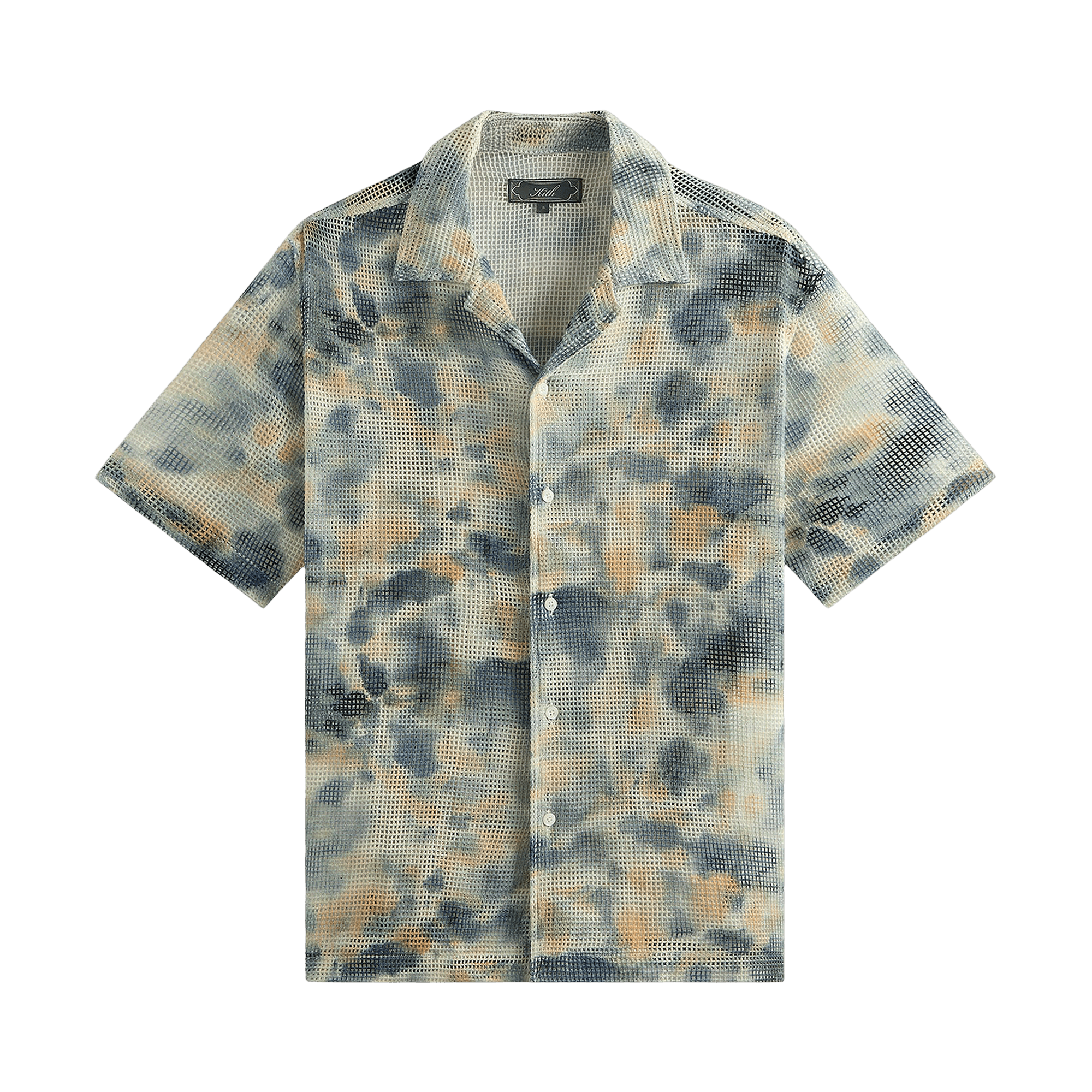 Kith Cotton Mesh Thompson Camp Collar Shirt 'Cyanotype'