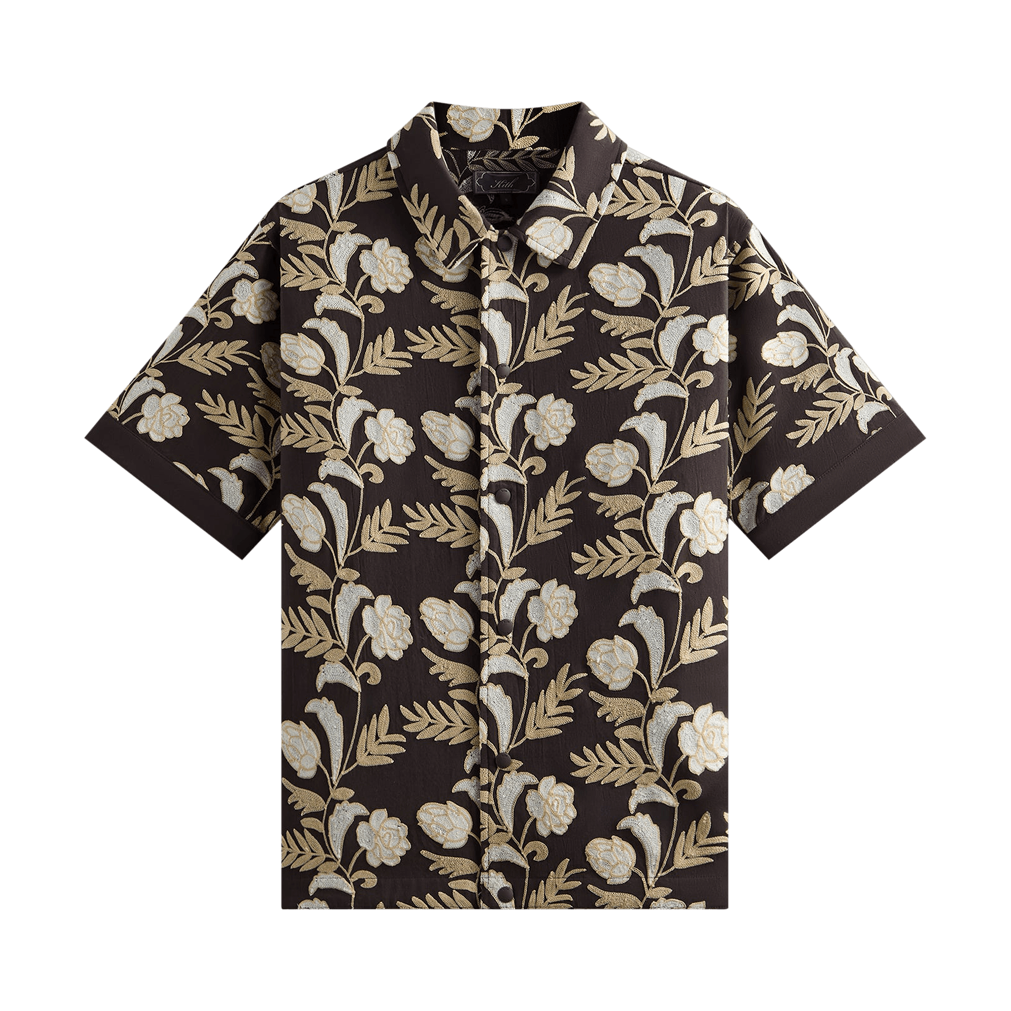 Kith Embroidered Floral Woodpoint Shirt 'Kindling'