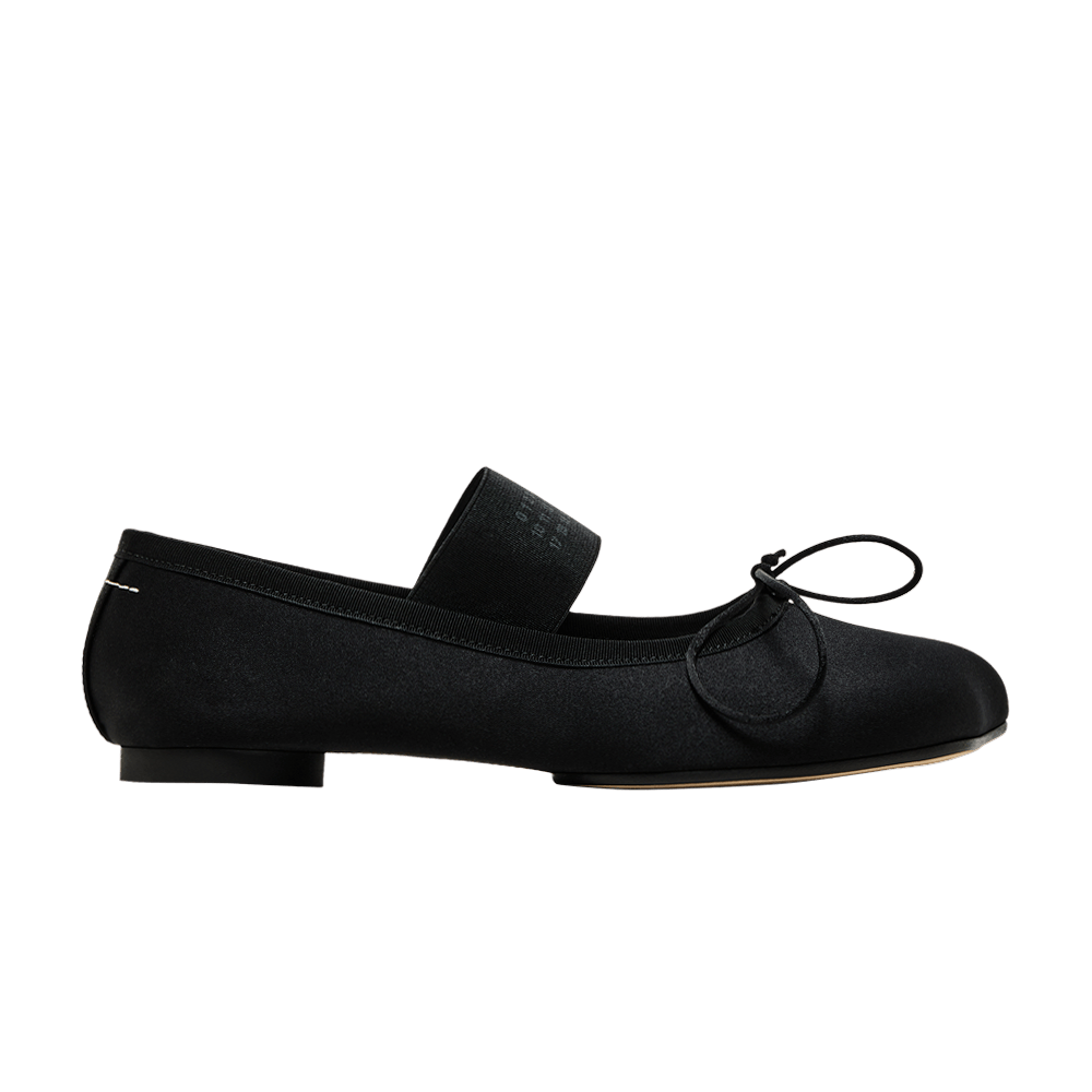 MM6｜FLAT SHOES/LOAFERS (S59WZ0093 P5560 T2368) MM6 Maison Margiela Grey Satin Anatomic Ballerina Shoes
