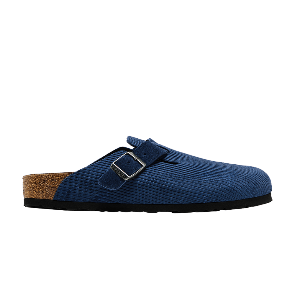 Birkenstock Boston Suede Embossed Corduroy Narrow 'Indigo'