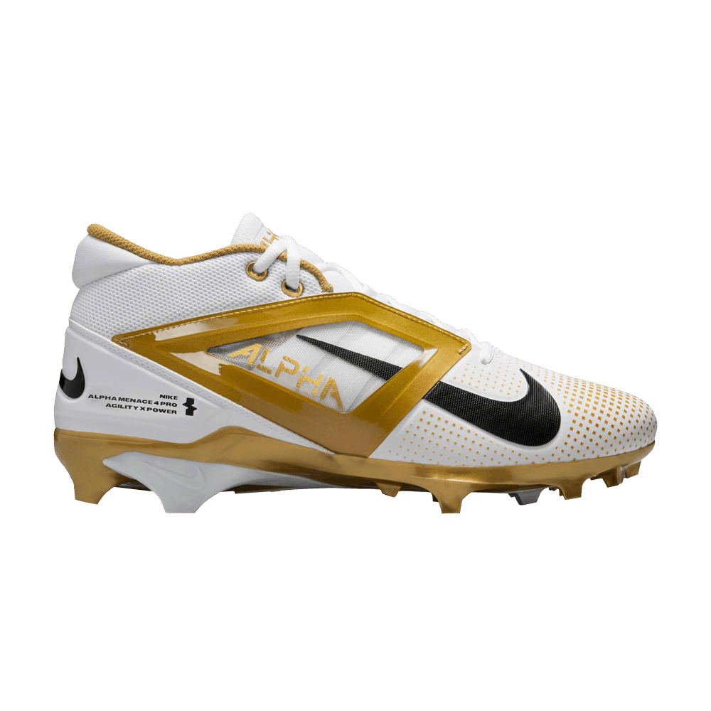 Nike Alpha Menace 4 Pro 'White Metallic Gold Black'