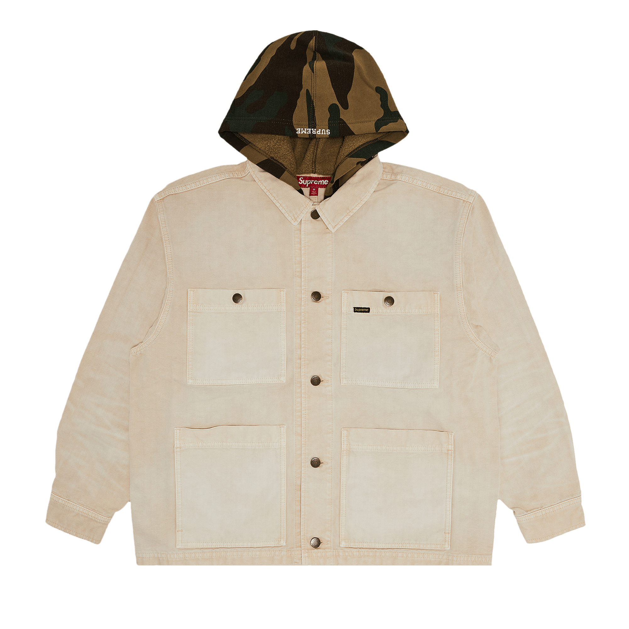 Supreme Worn Hooded Chore Coat 'Natural'