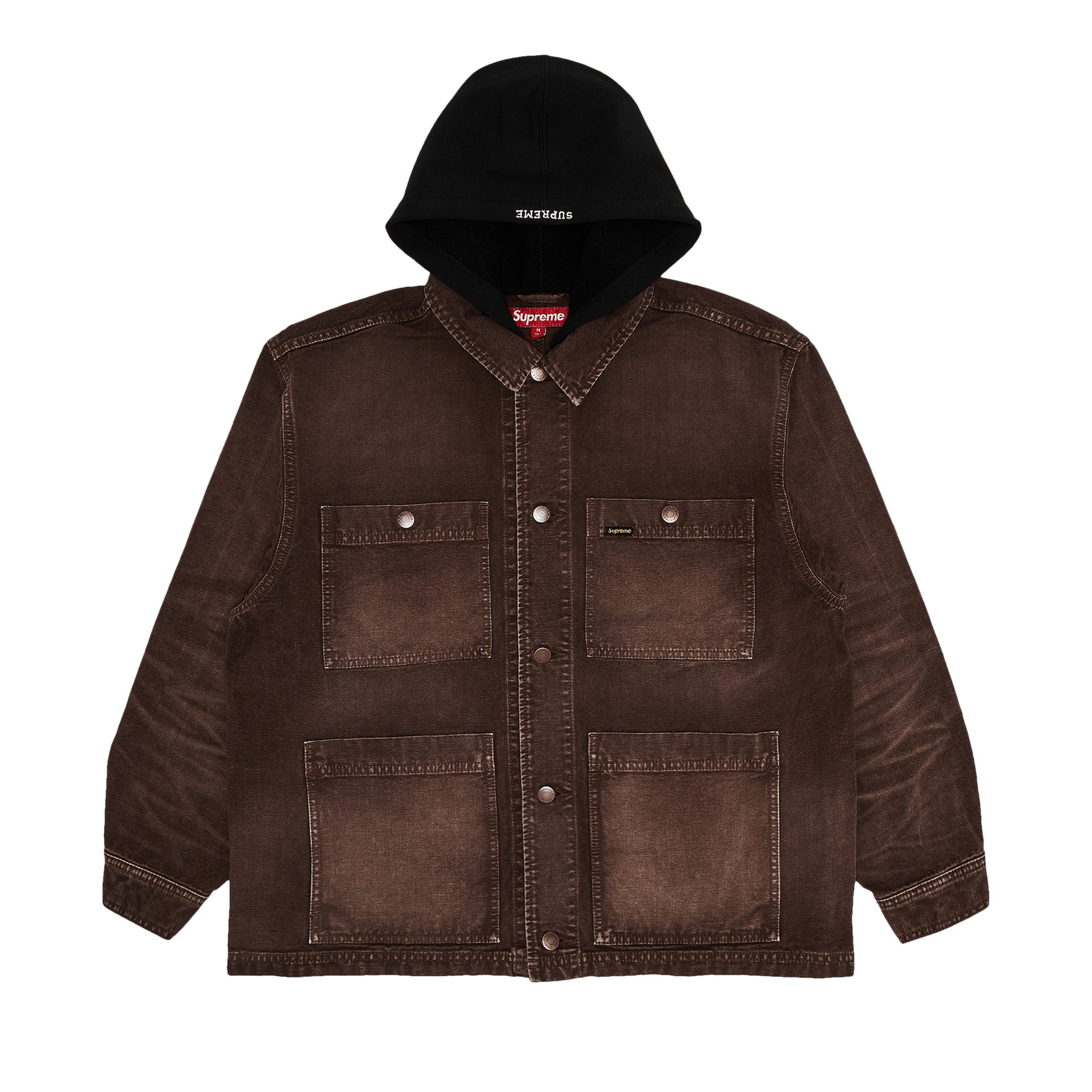 Supreme Worn Hooded Chore Coat 'Brown'