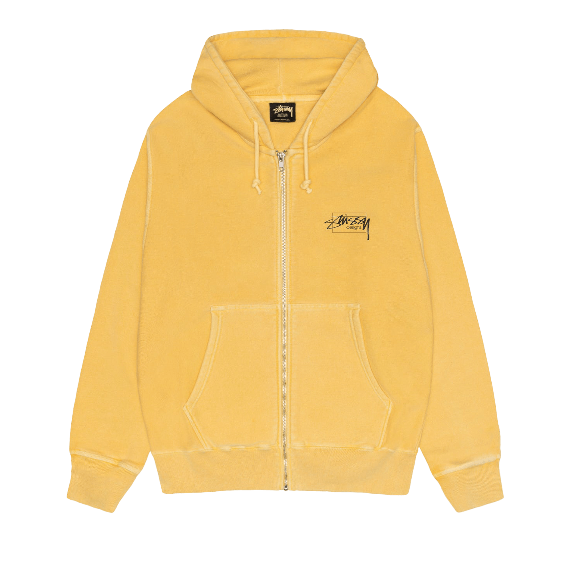 Stussy Modern Age Zip Hoodie Pigment Dyed 'Yellow'