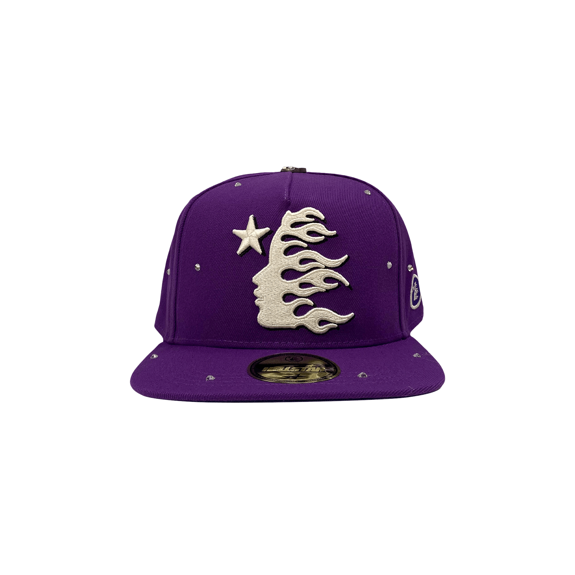 Hellstar Og Logo Hat Fitted + Rhinestones 'Purple'