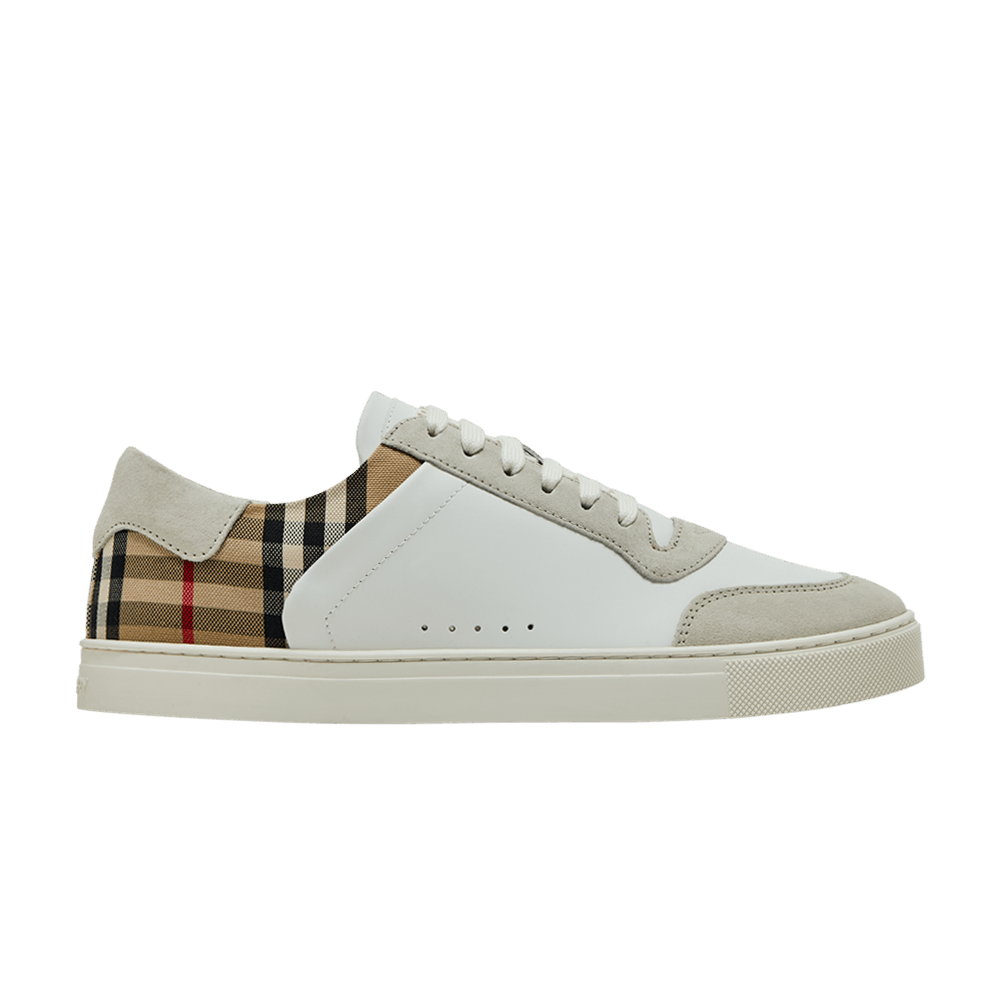 Burberry Check Panelled Sneakers 'Natural White Archive Beige'