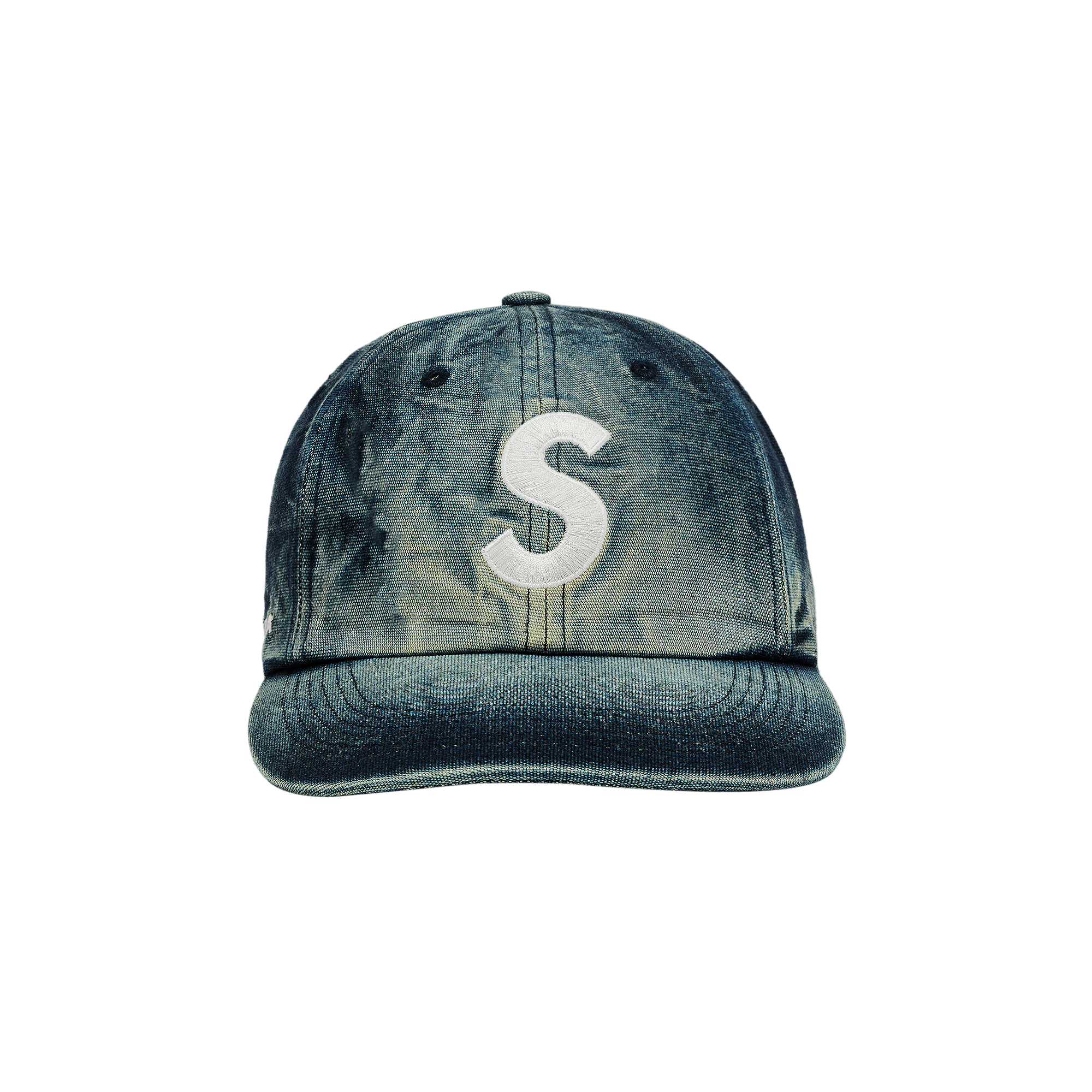 Supreme Cordura Denim S Logo 6-Panel 'Bleached Indigo'