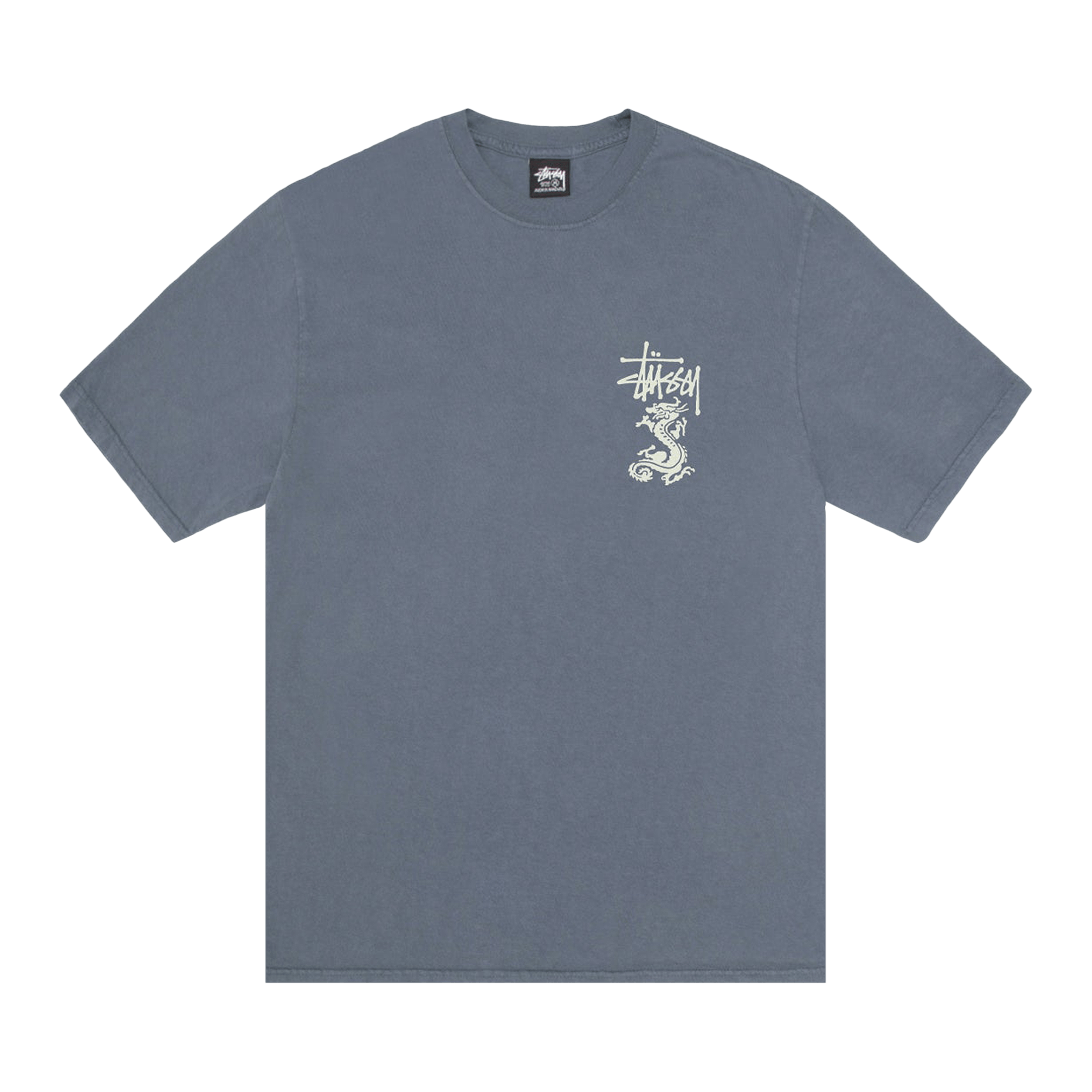 Stussy Double Dragon Tee Pigment Dyed 'Navy'