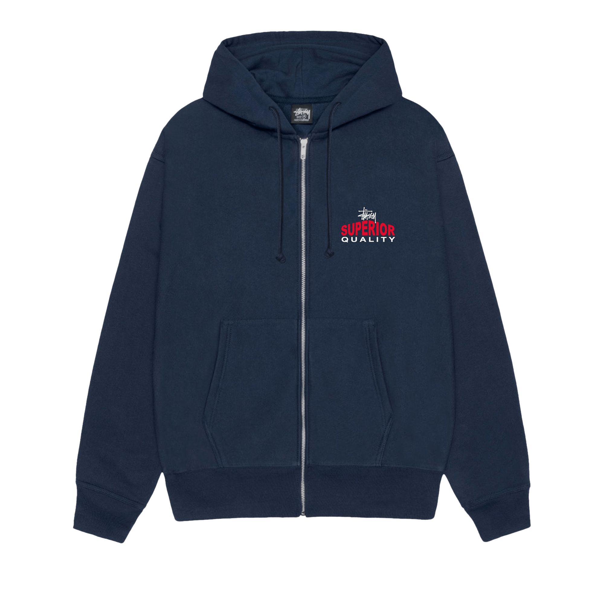 Stussy Superior Quality Zip Hoodie 'Navy'