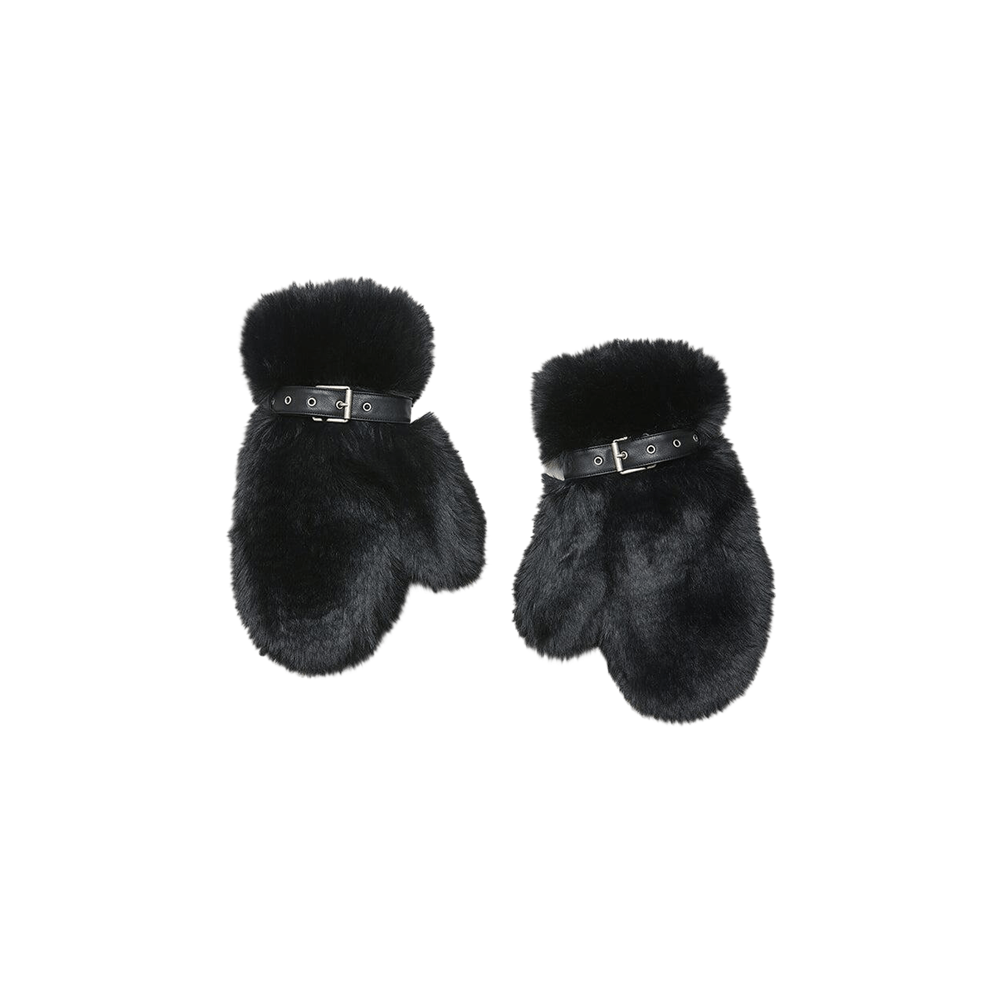 Acne Studios Alion Fur Mittens 'Black'