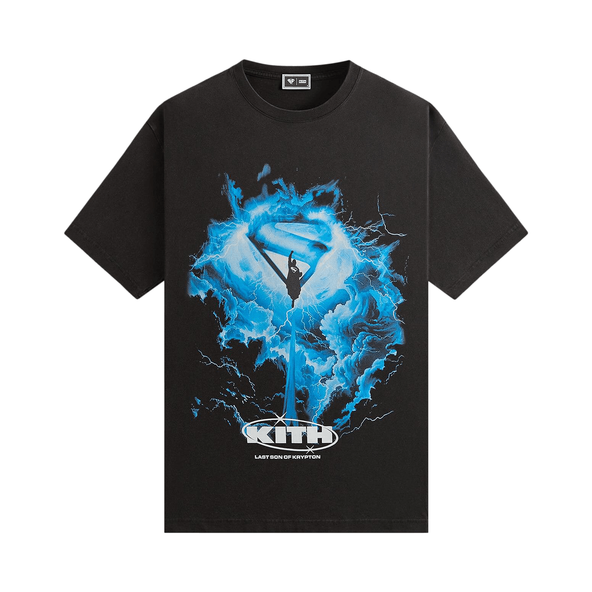 Kith x Superman Lightning Vintage Tee 'Black'