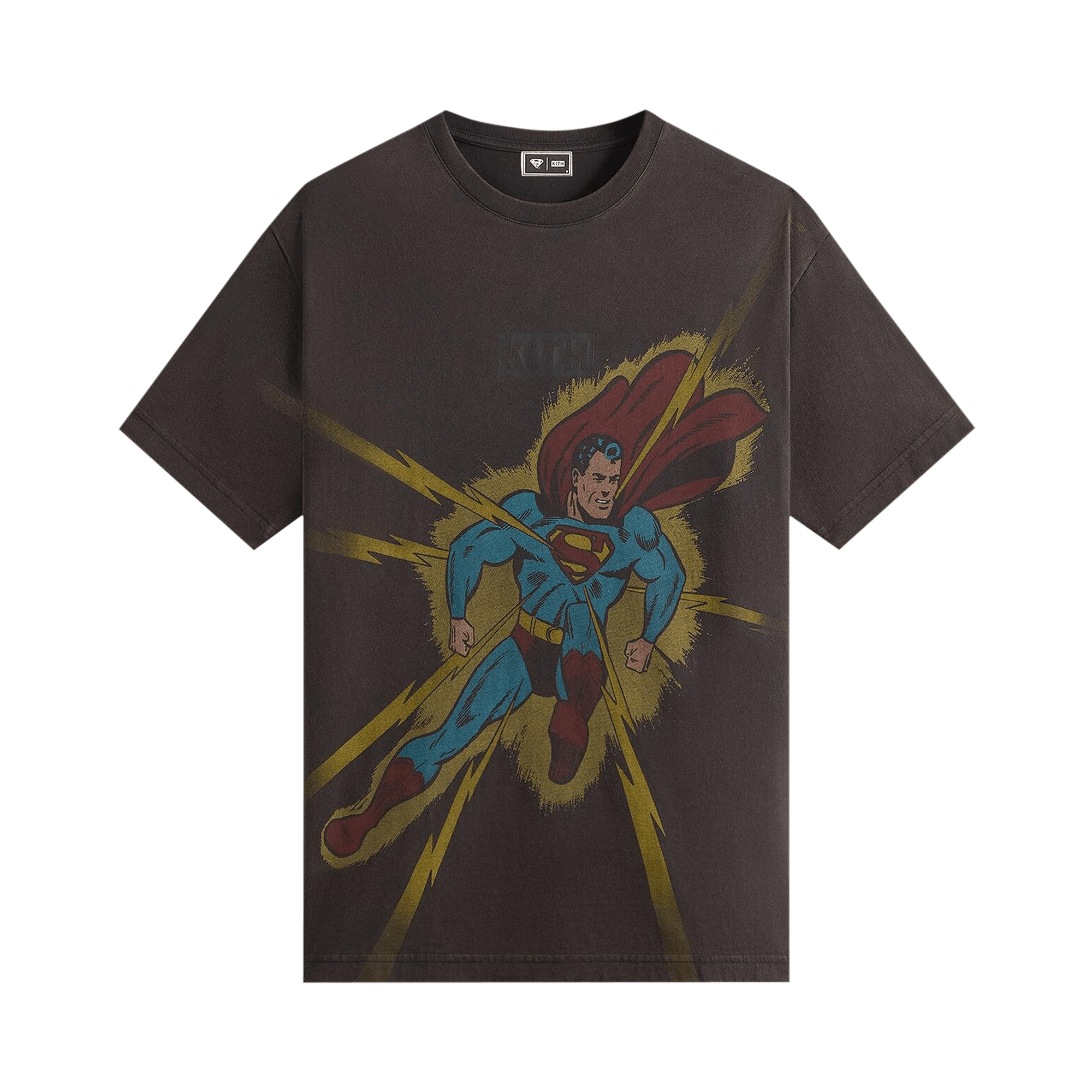 Kith x Superman Lightning Bolt Tee 'Black'
