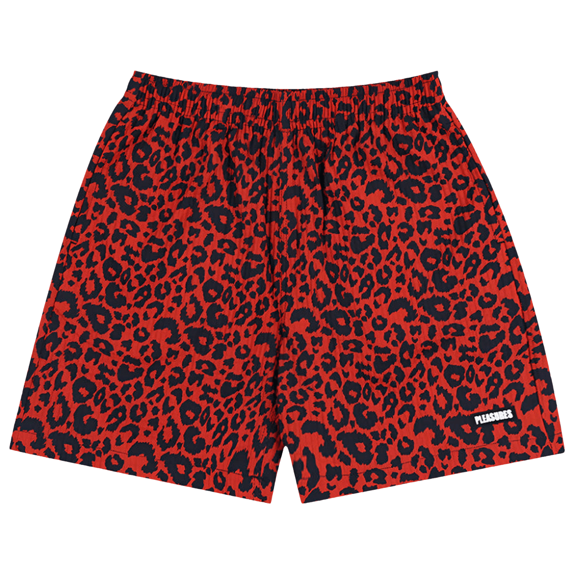 Pleasures Leopard Active Shorts 'Red'