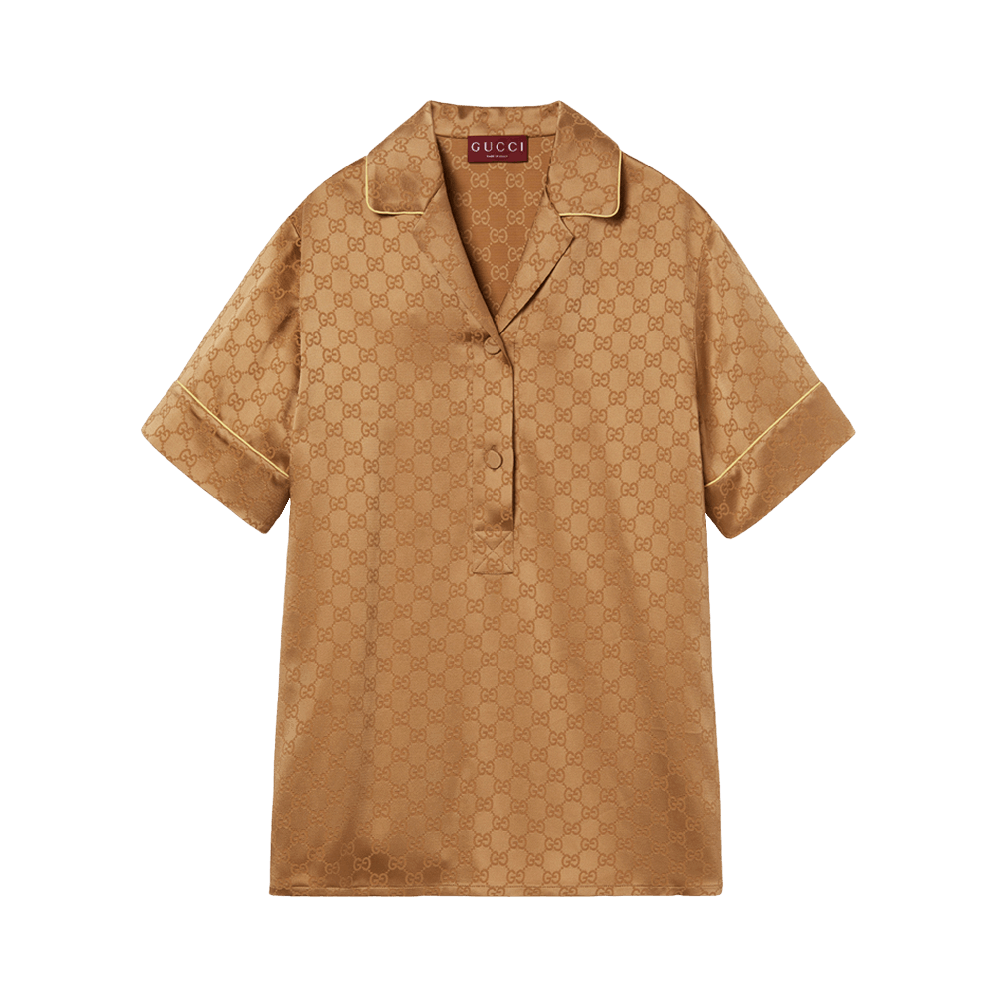 Gucci Satin Shirt 'Coffee'