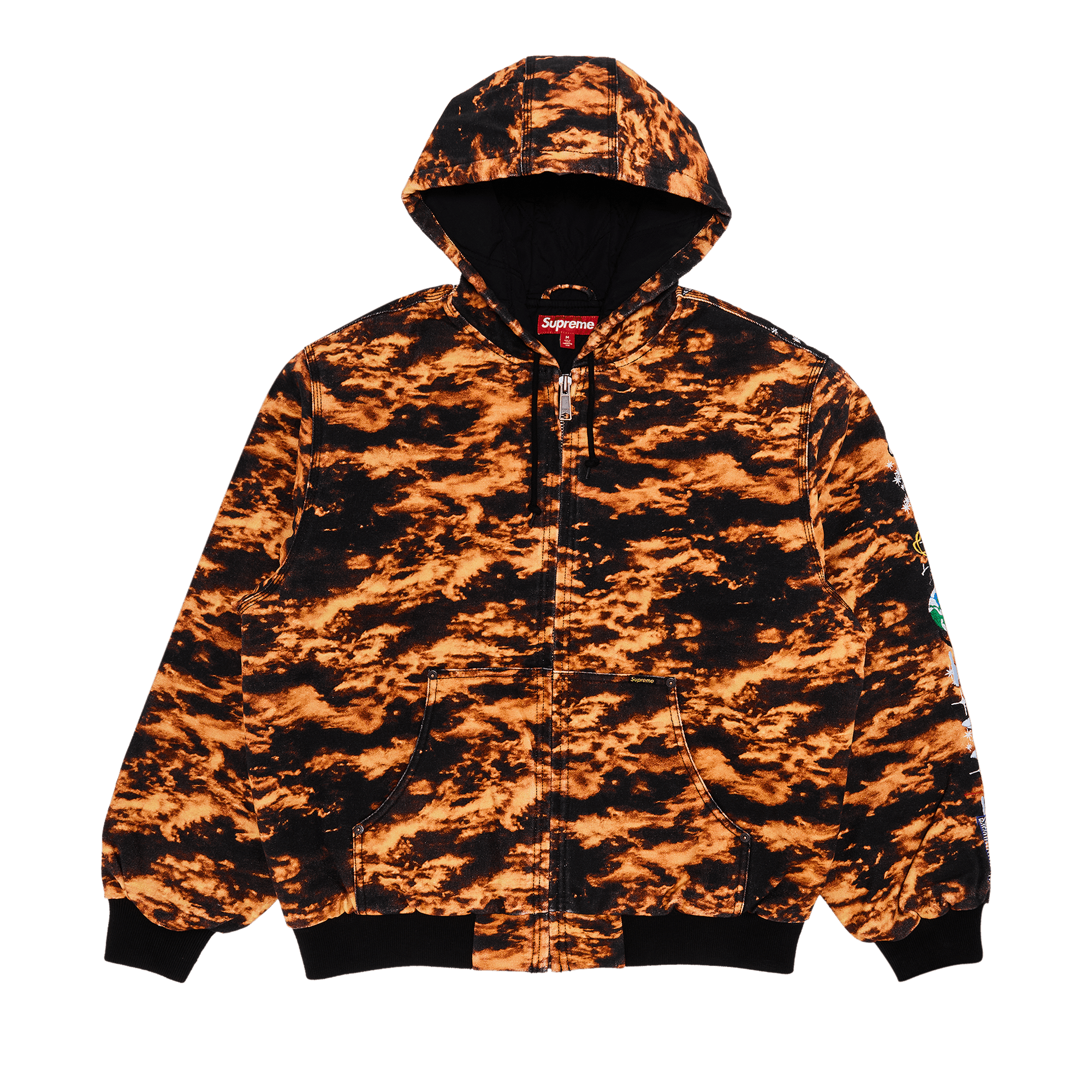 Supreme Aoi Embroidered Hooded Work Jacket 'Flames'