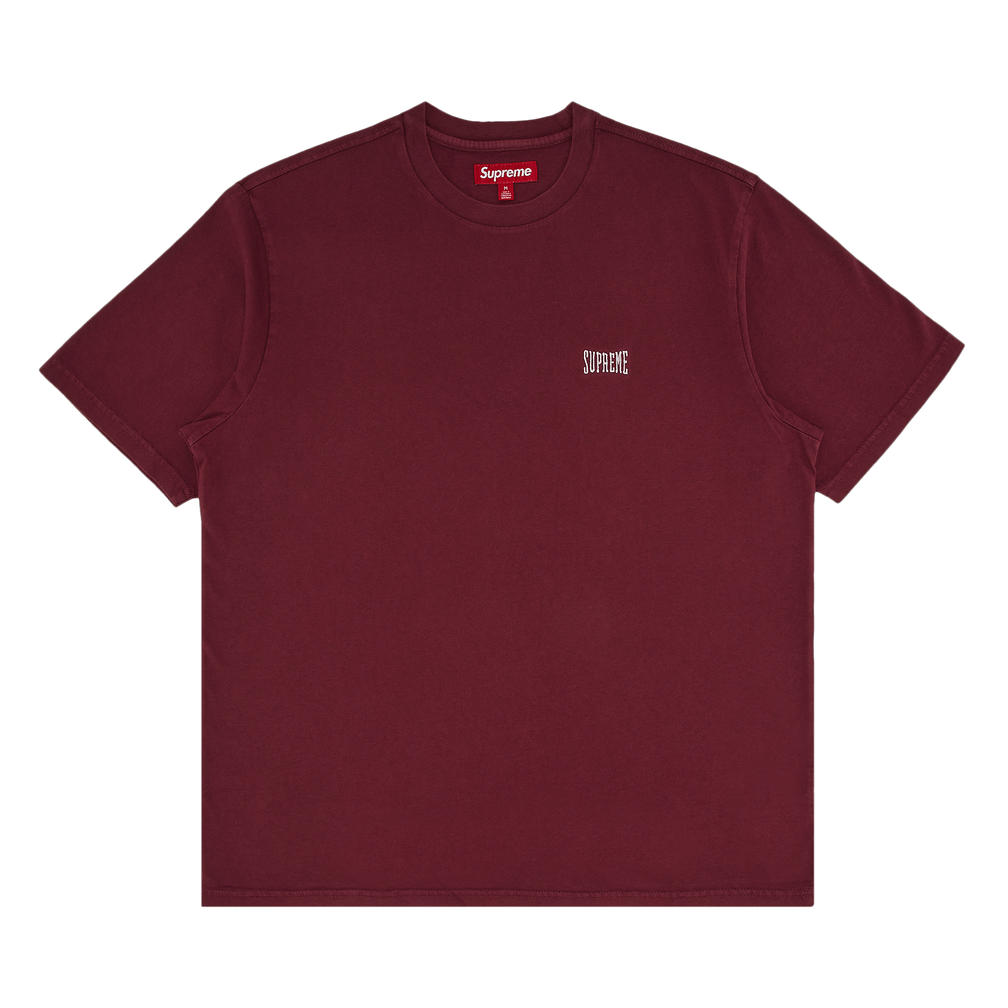 Supreme Warm Up Washed Short-Sleeve Top 'Maroon'