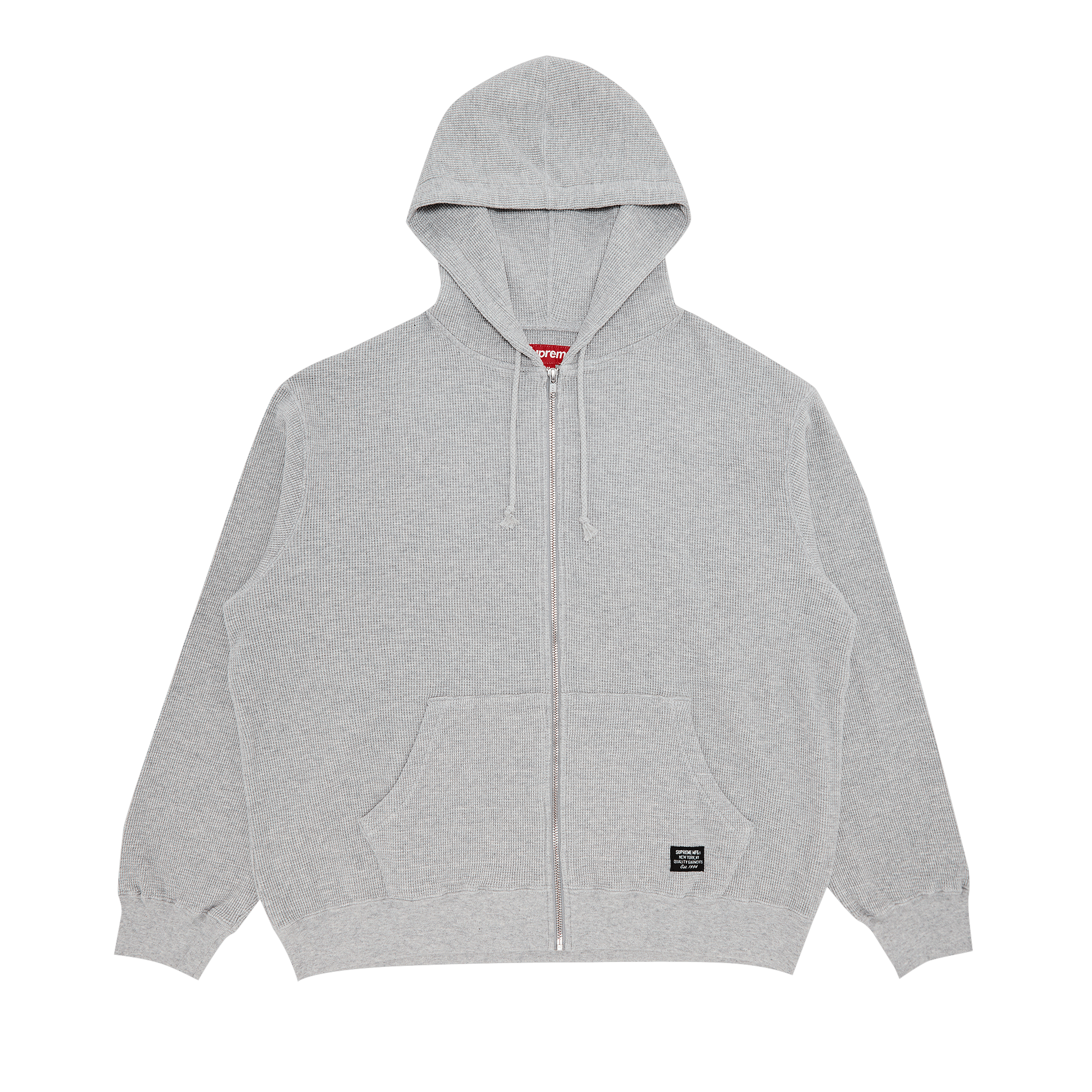 Supreme Hooded Zip Up Thermal 'Heather Grey'