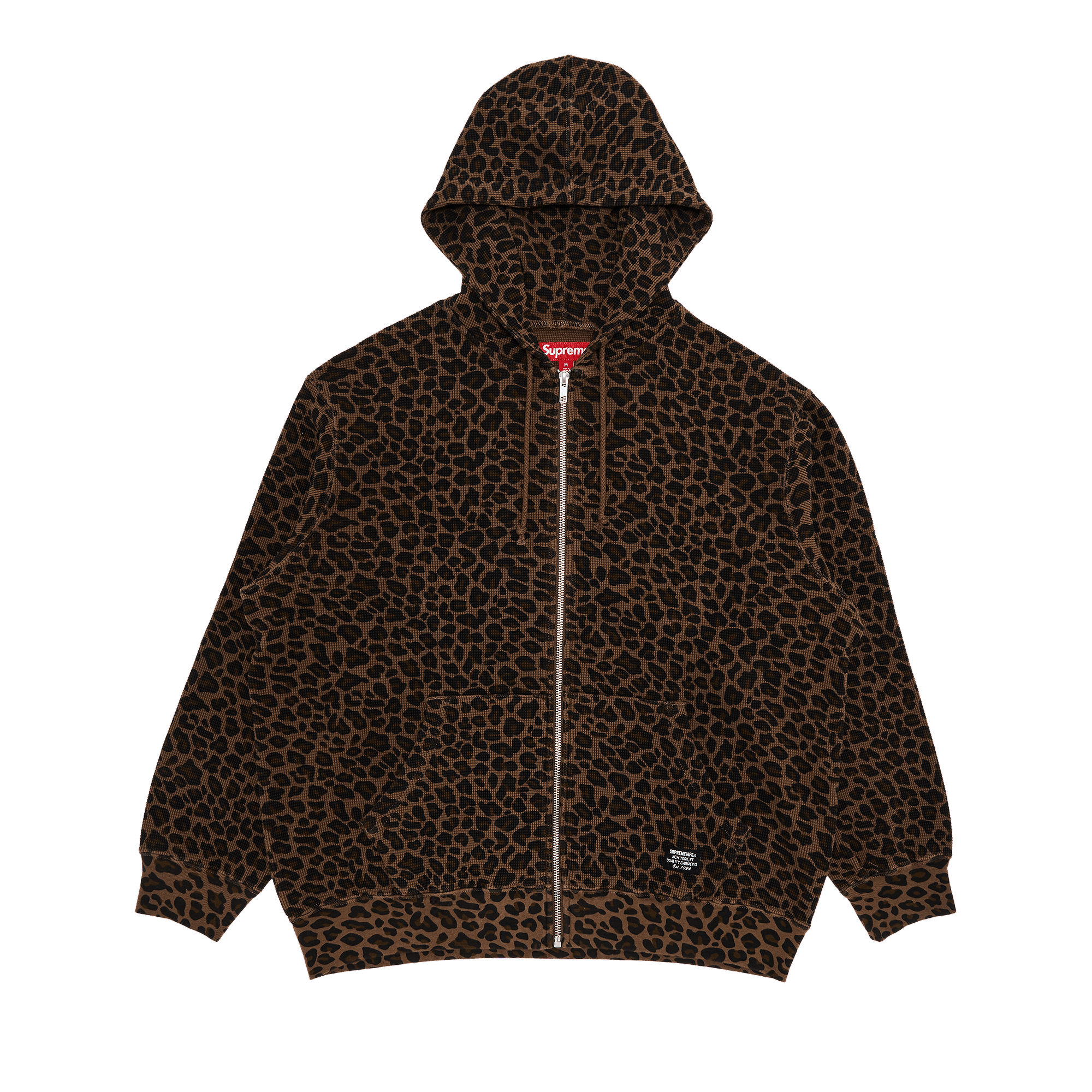 Supreme Hooded Zip Up Thermal 'Leopard'