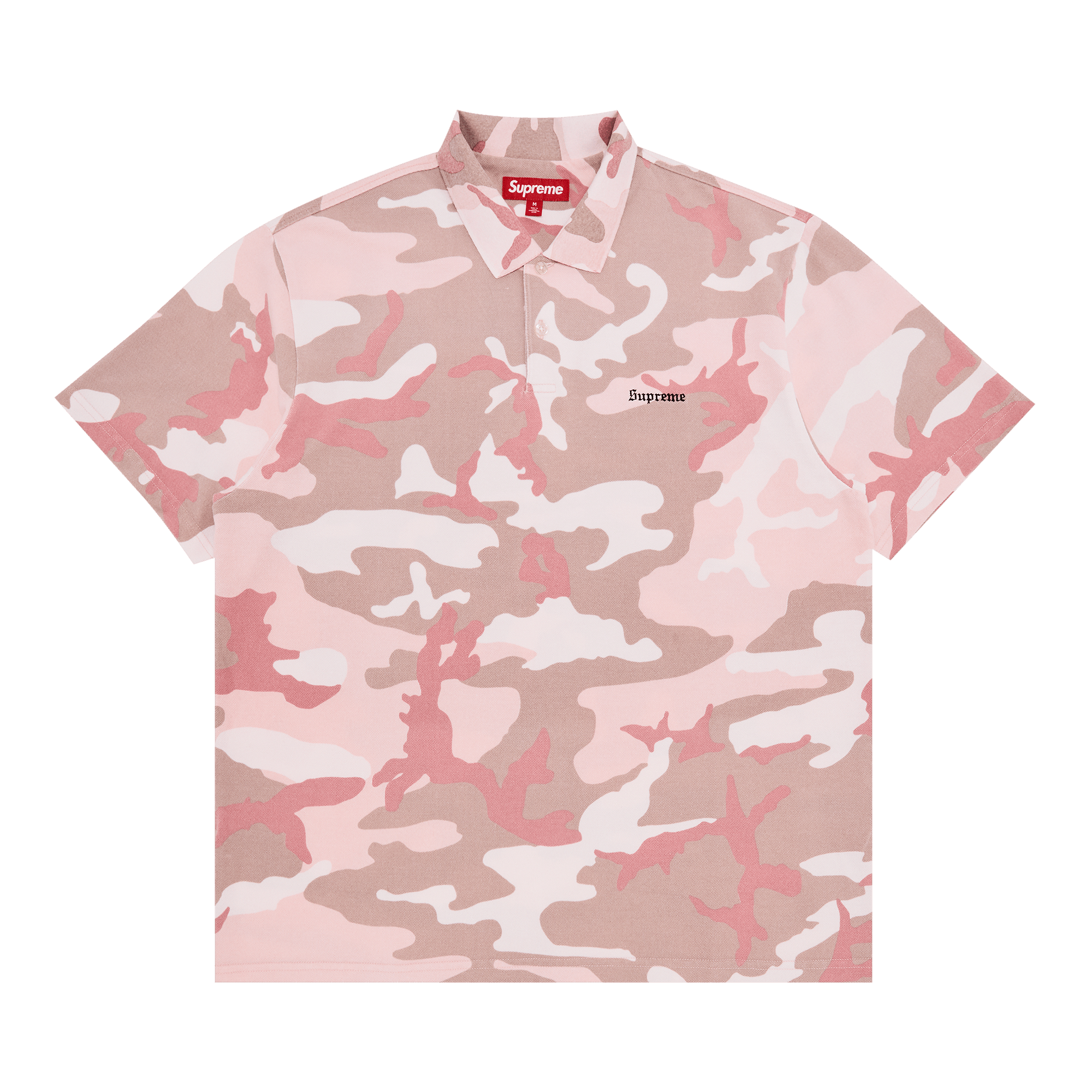 Supreme Washed Camo Polo 'Pink Camo'