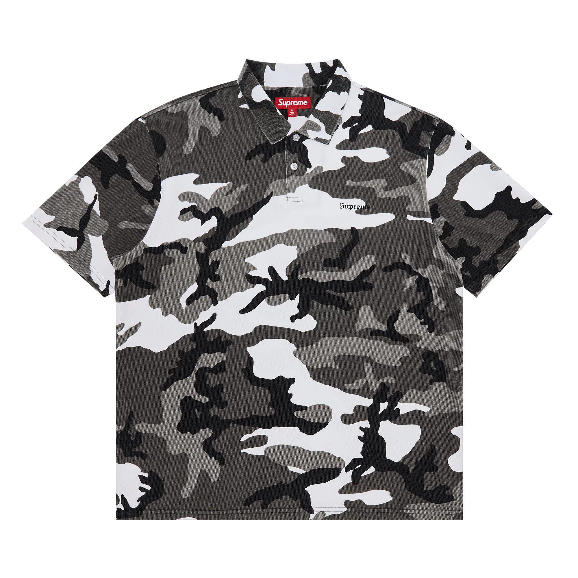 Supreme Washed Camo Polo 'Snow Camo'