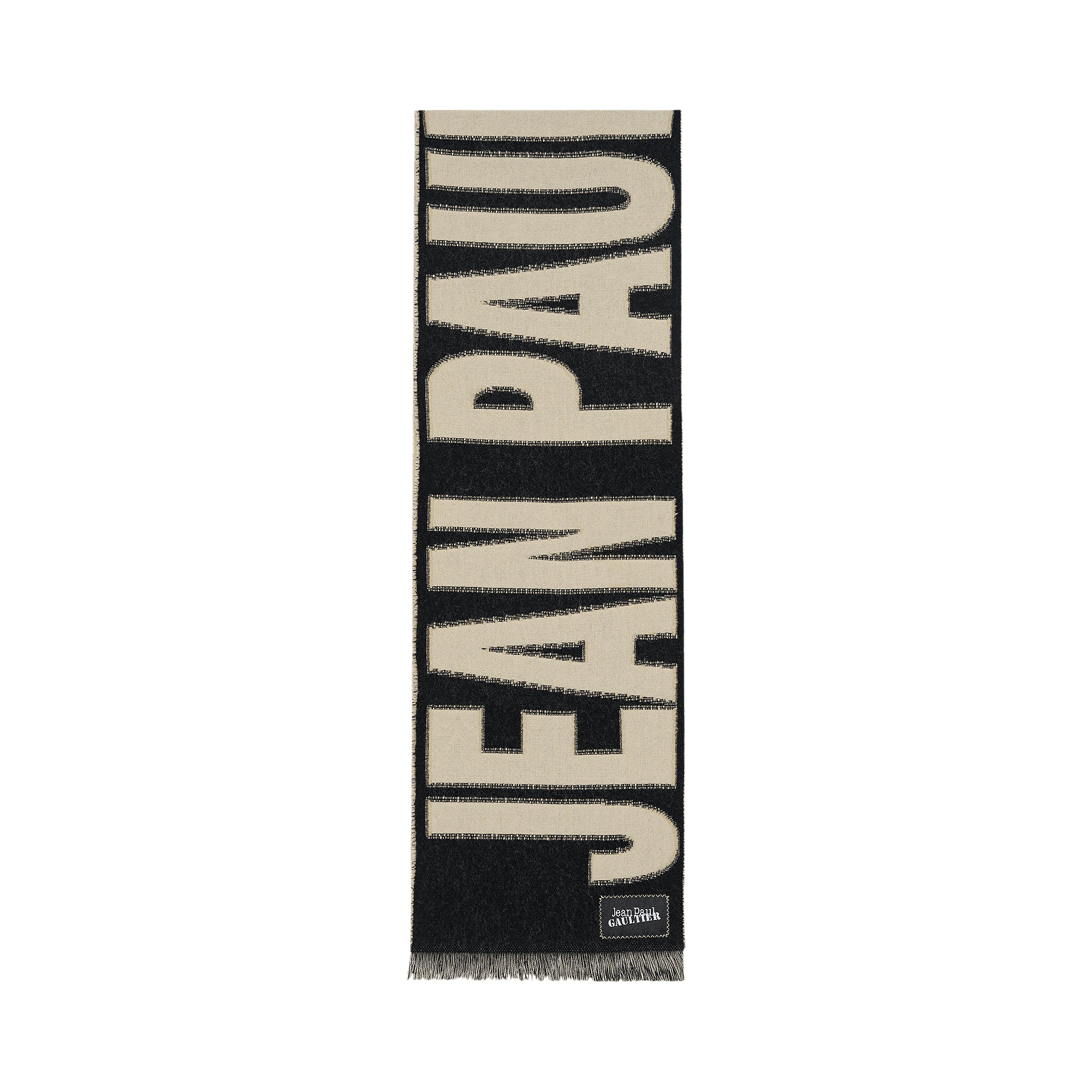 Jean Paul Gaultier Logo Scarf 'Ecru/Black'