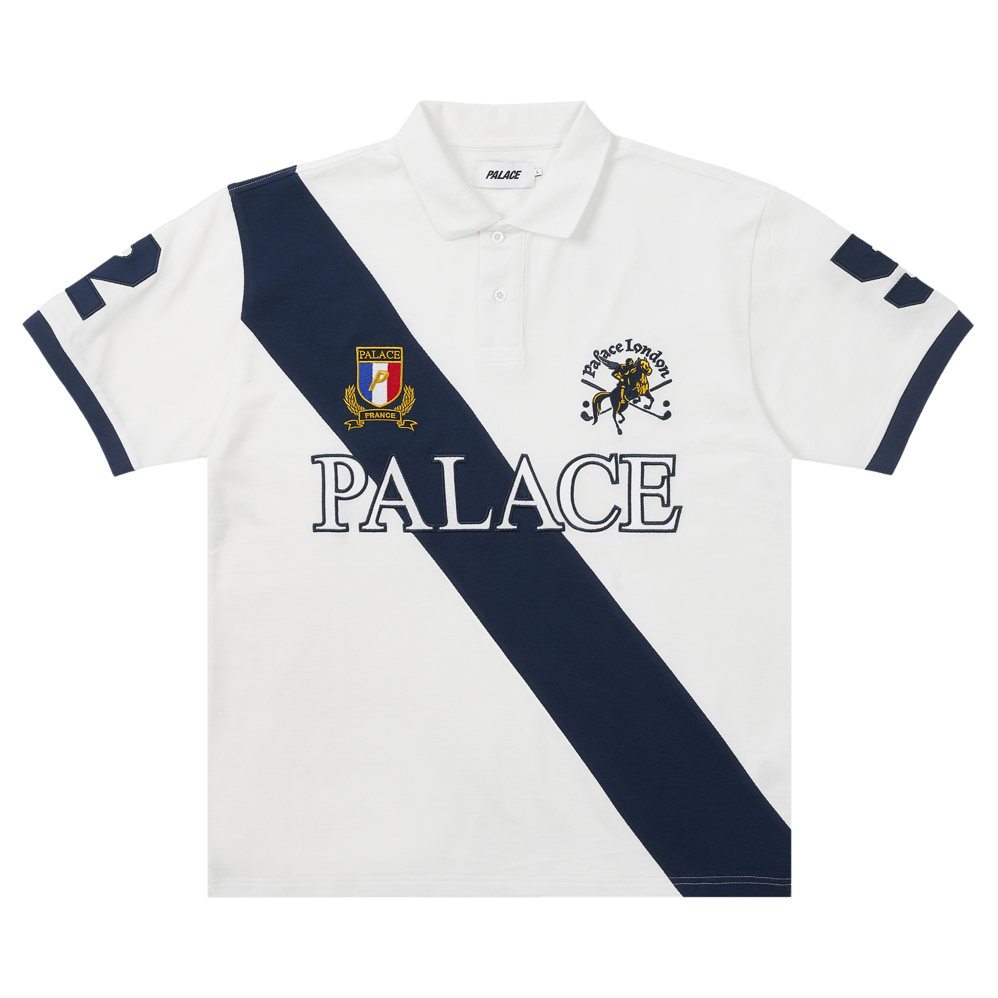 Palace Geezer Polo 'White/Navy'