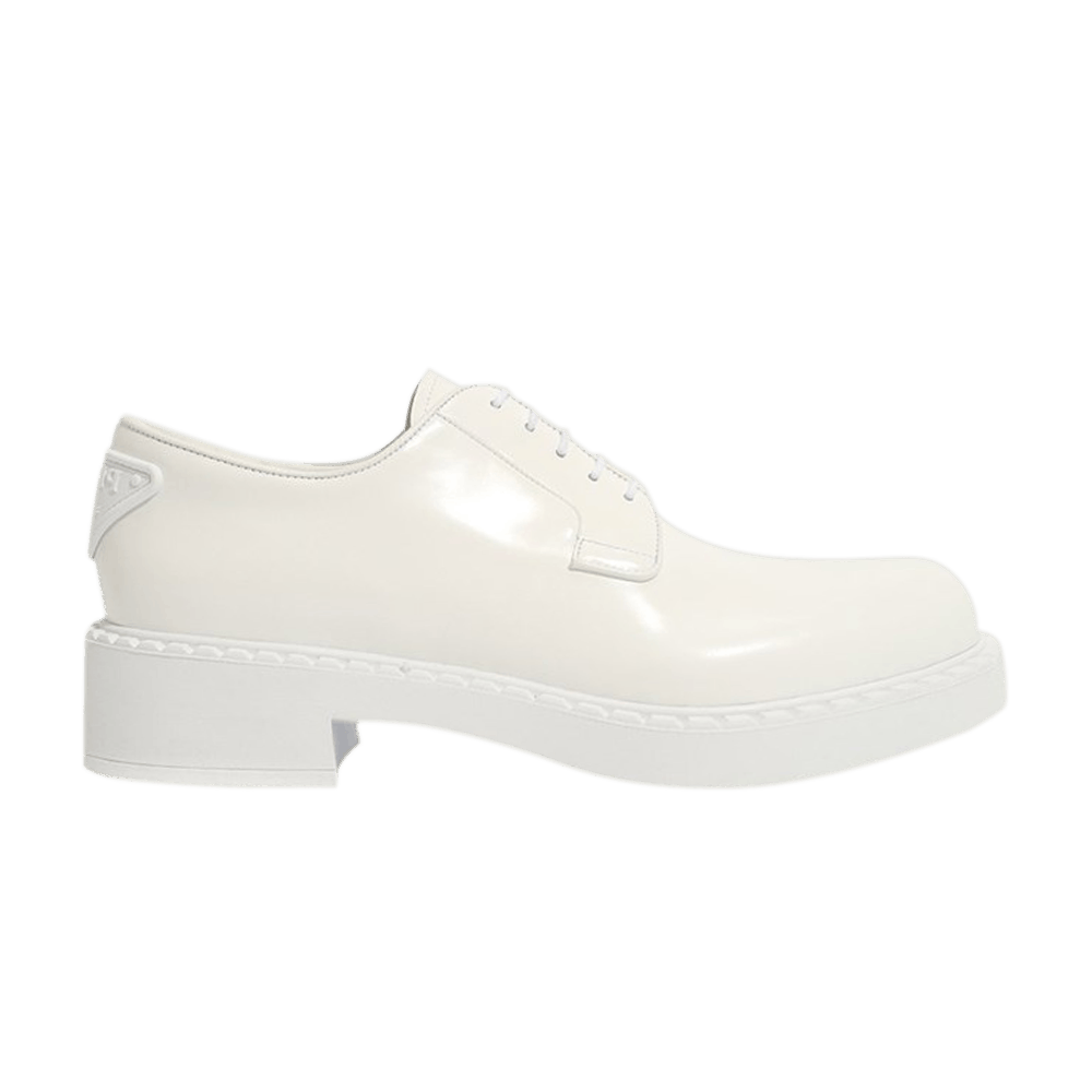 Prada Wmns Brushed Spazzolato Leather Derby 'White'