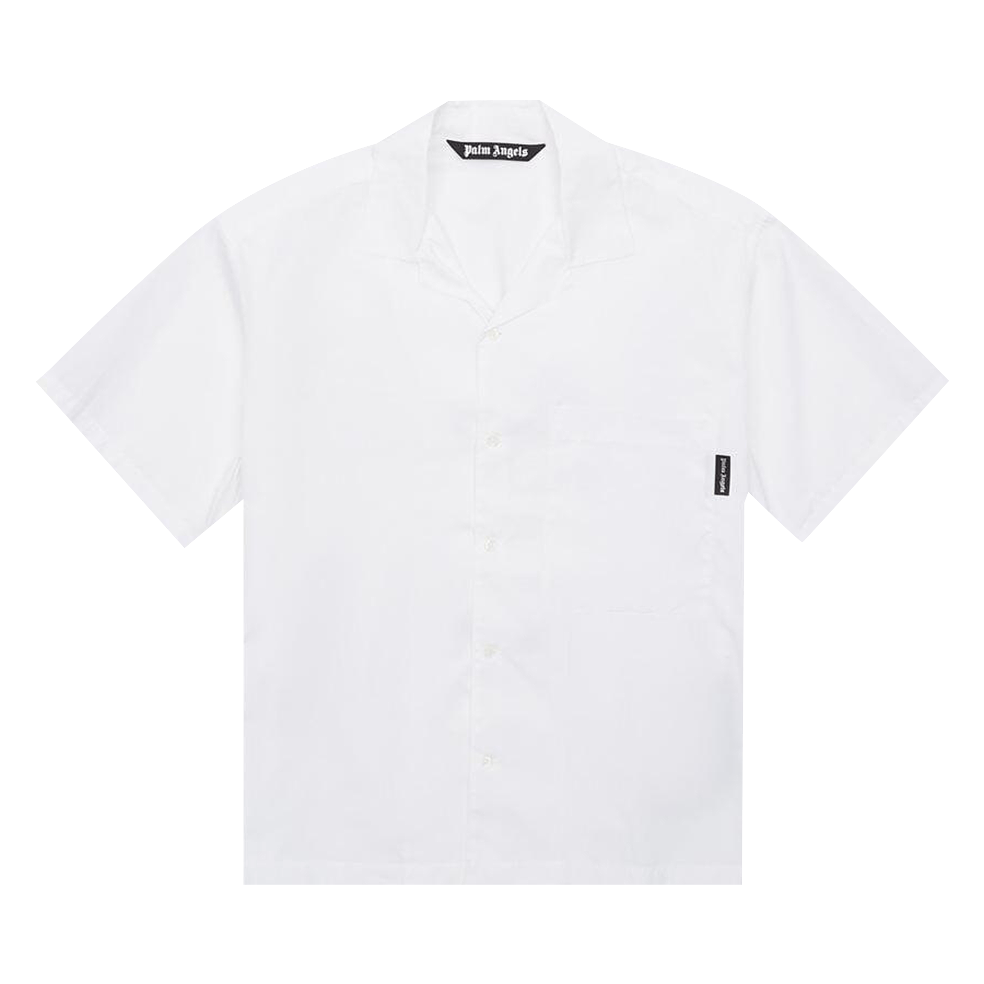 Palm Angels Curved Logo Short-Sleeve Shirt 'White'