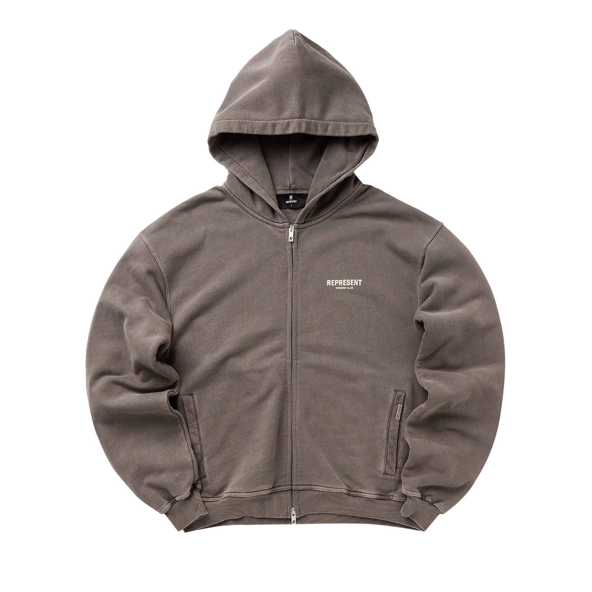 Represent Clo Owners Club Zip Hoodie 'Fog'