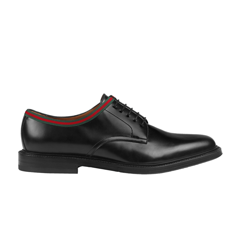 Gucci Web Lace Up 'Black Green Red'