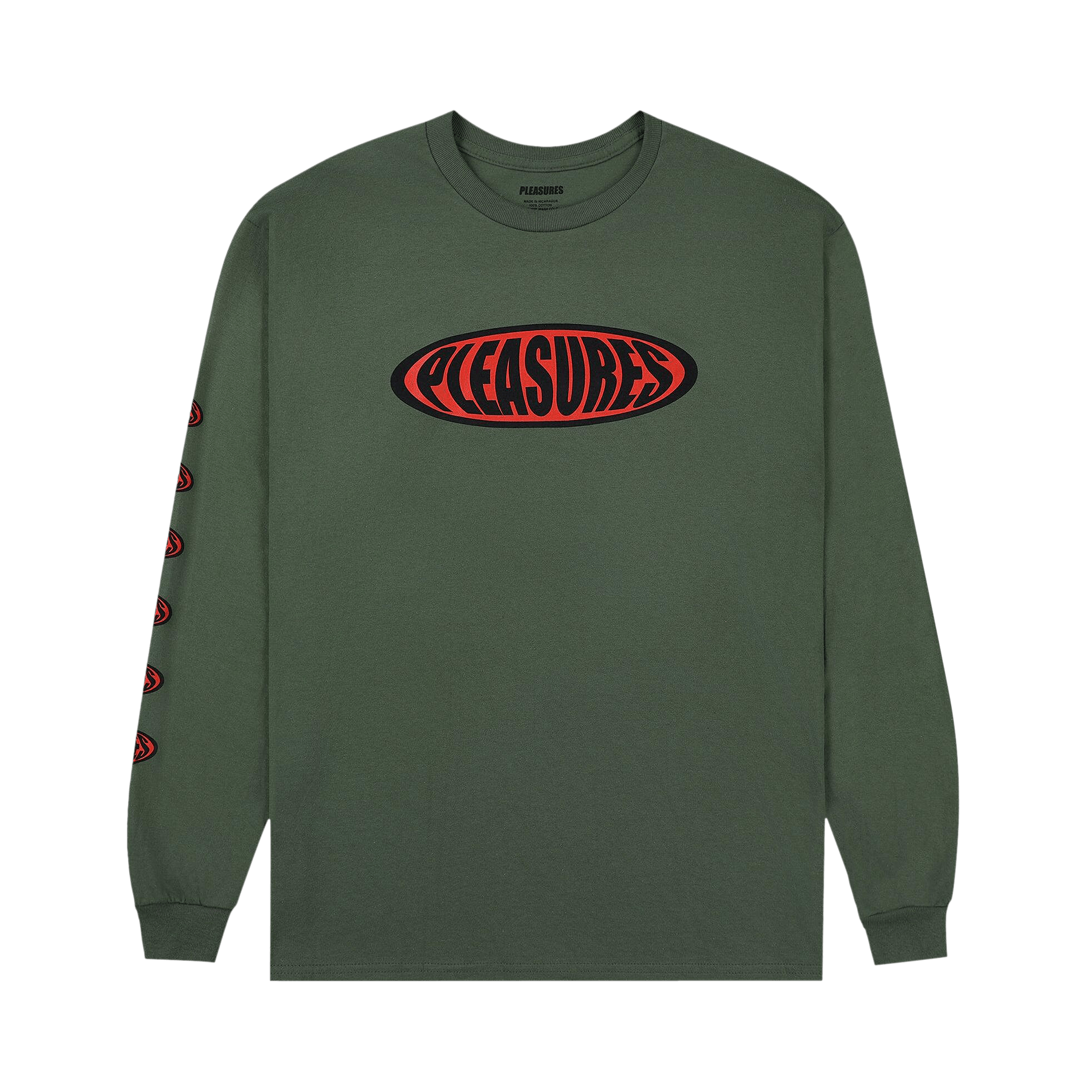 Pleasures Bubble Logo Long-Sleeve 'Olive'