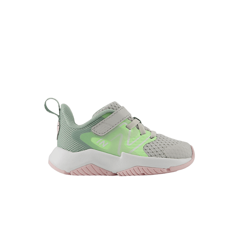 New Balance Rave Run v2 Bungee Lace Top Strap Toddler 'Grey Matter Mint Flash'