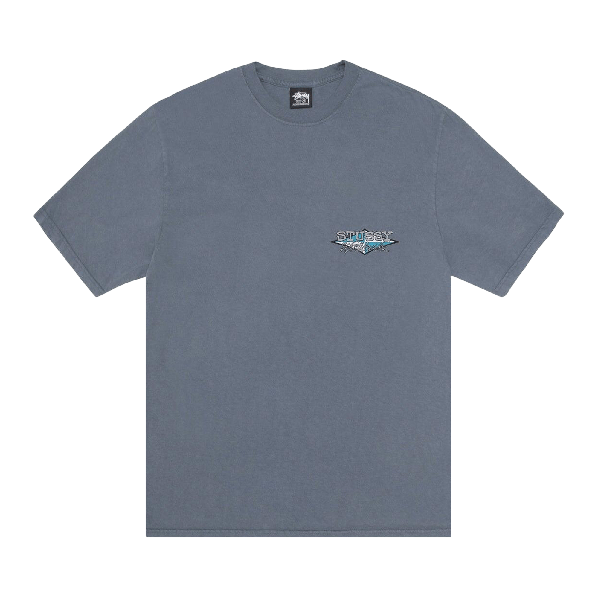 Stussy Worldwide Diamond Tee Pigment Dyed 'Navy'