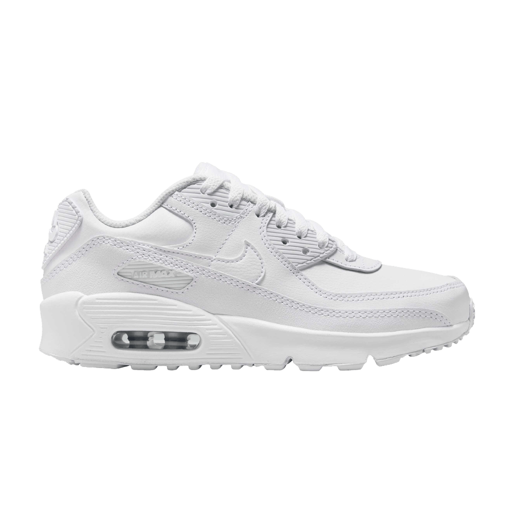Nike Air Max 90 Leather GS 'White Metallic Silver'