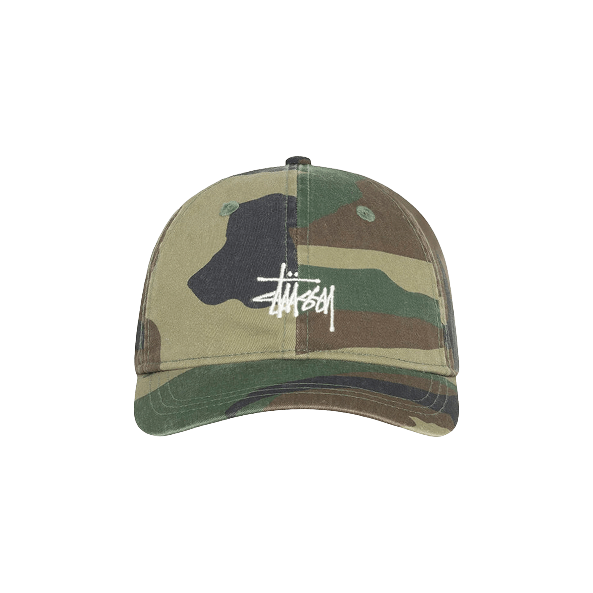Stussy Basic Cap Washed 'Woodland Camo'
