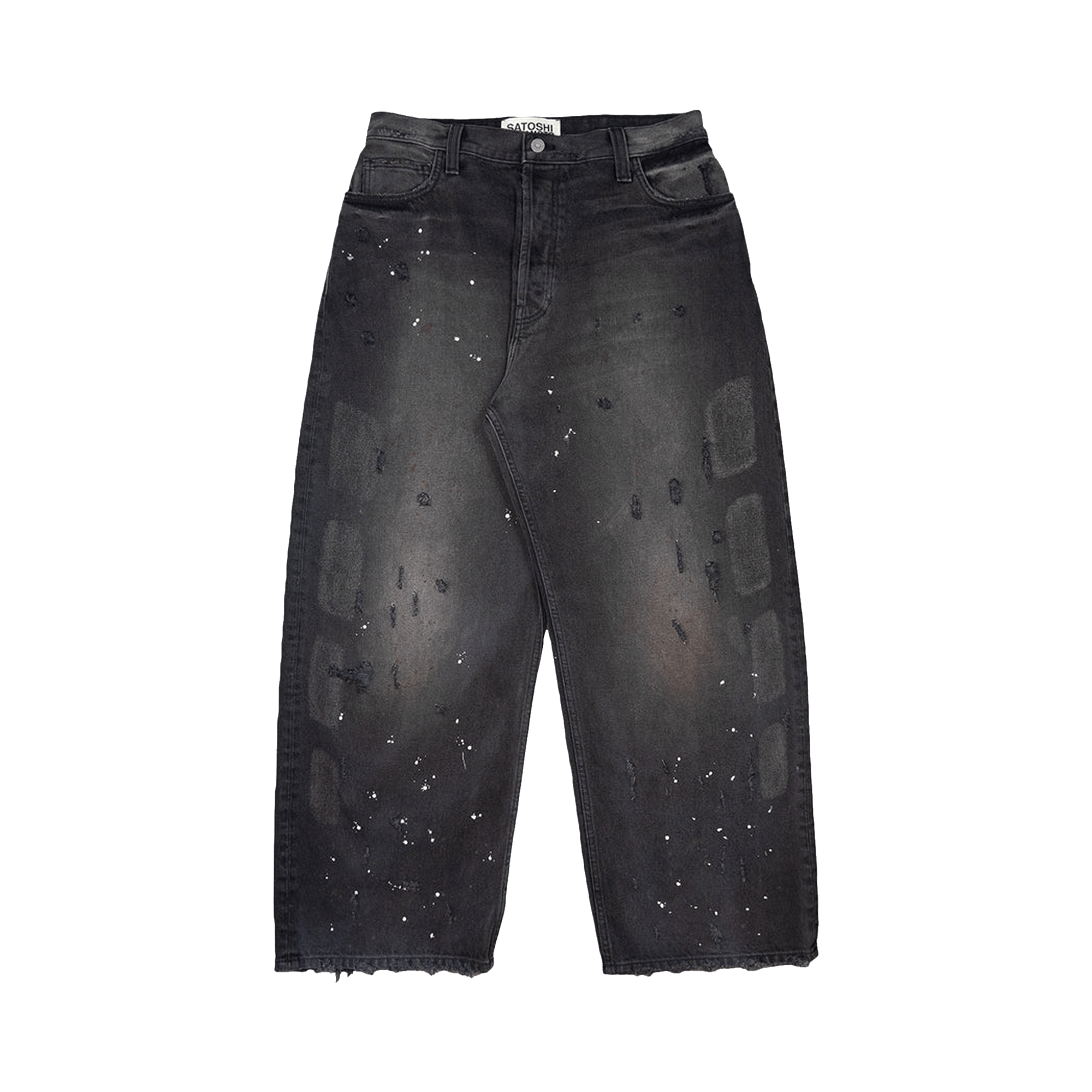 Buy Satoshi Nakamoto Denim Moto Shorts 'Black Denim' - SS25SHT003