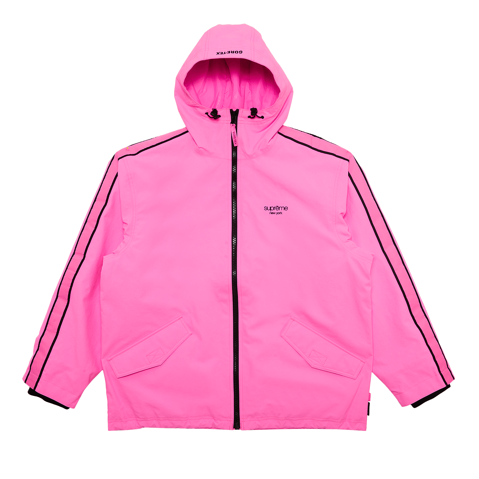 Supreme GORE-TEX Stripe Hooded Jacket 'Fluorescent Pink'