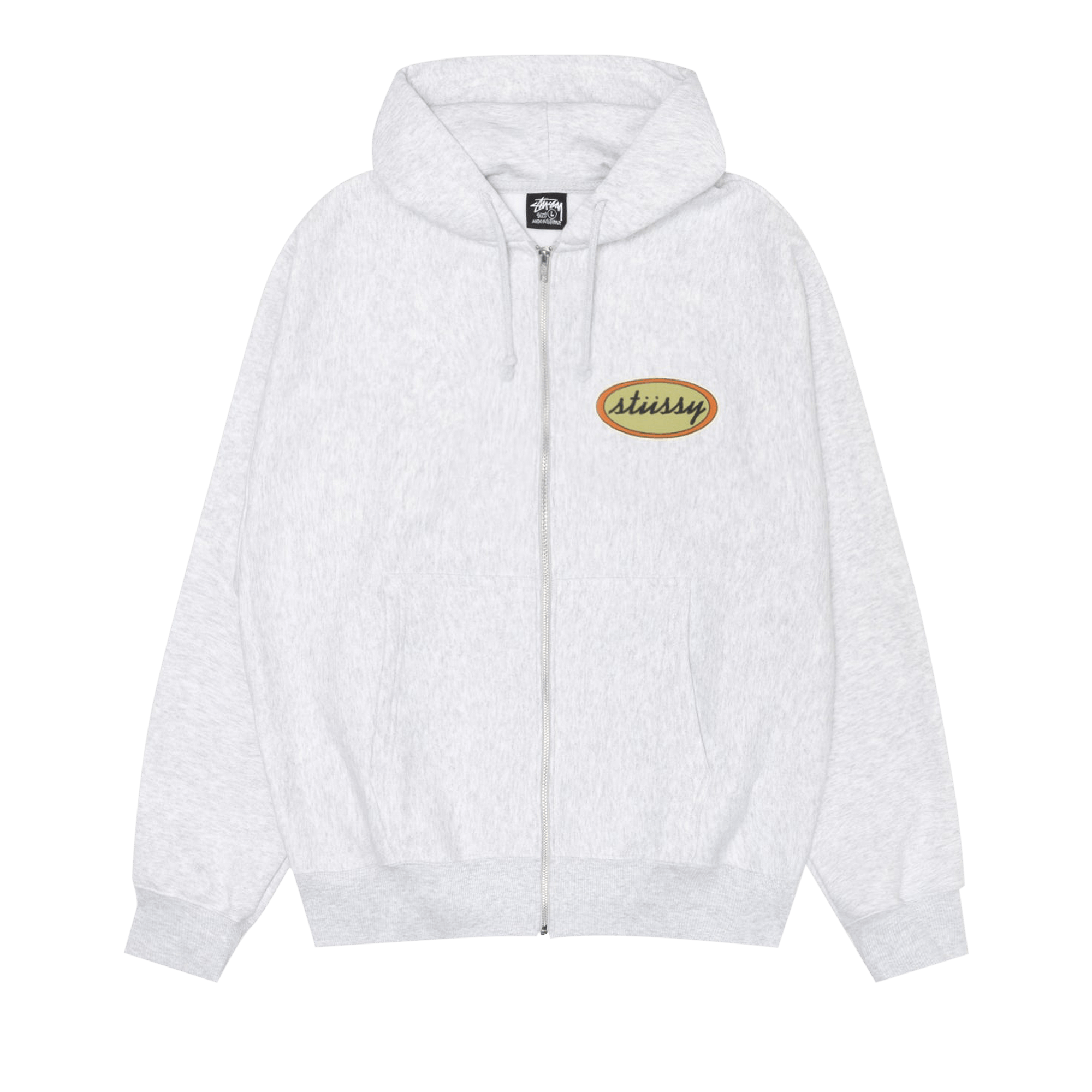 Stussy x Our Legacy Work Shop Oval Zip Hoodie 'Ash Heather'