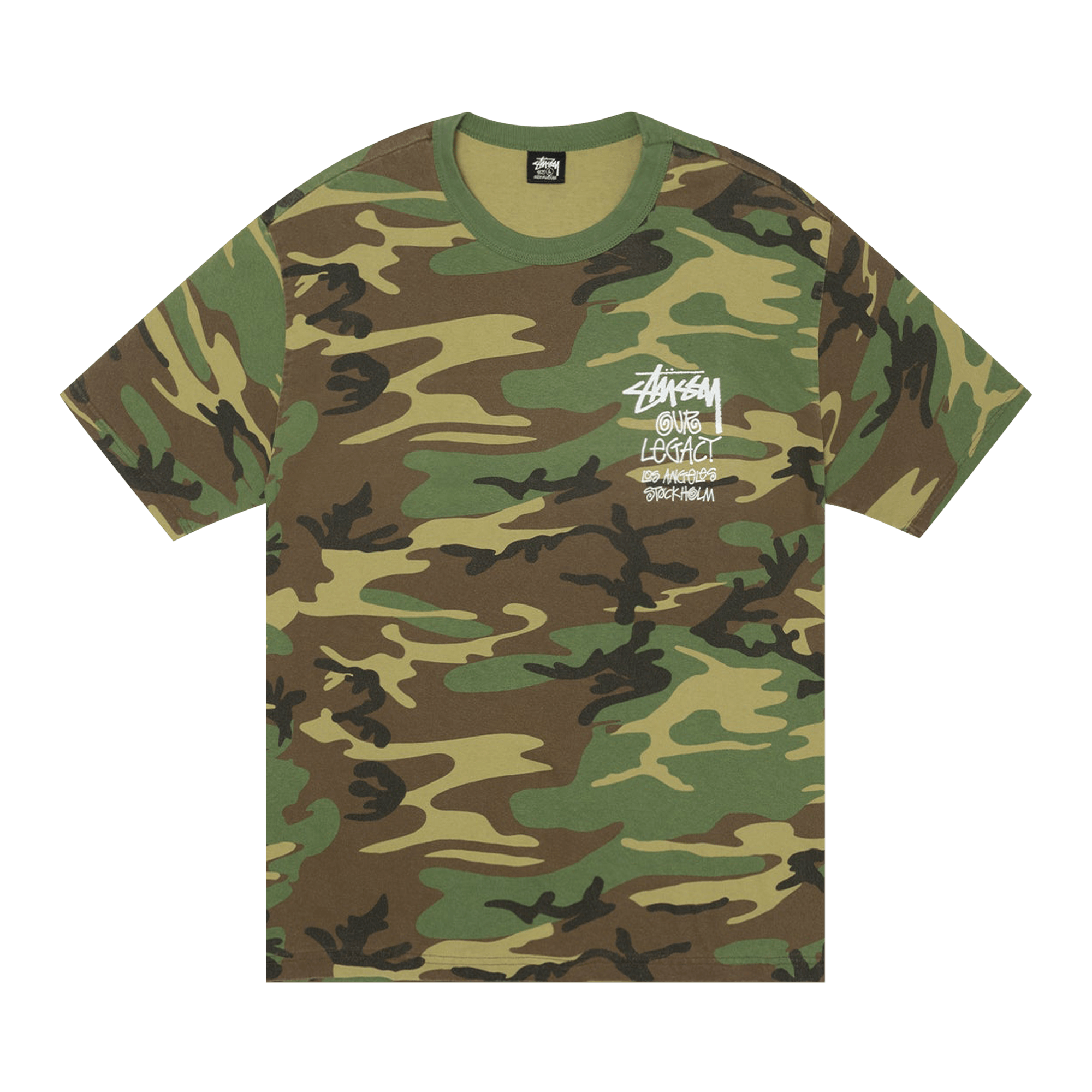 Stussy x Our Legacy Work Shop Surfman Tee Pigment Dyed 'Camo'